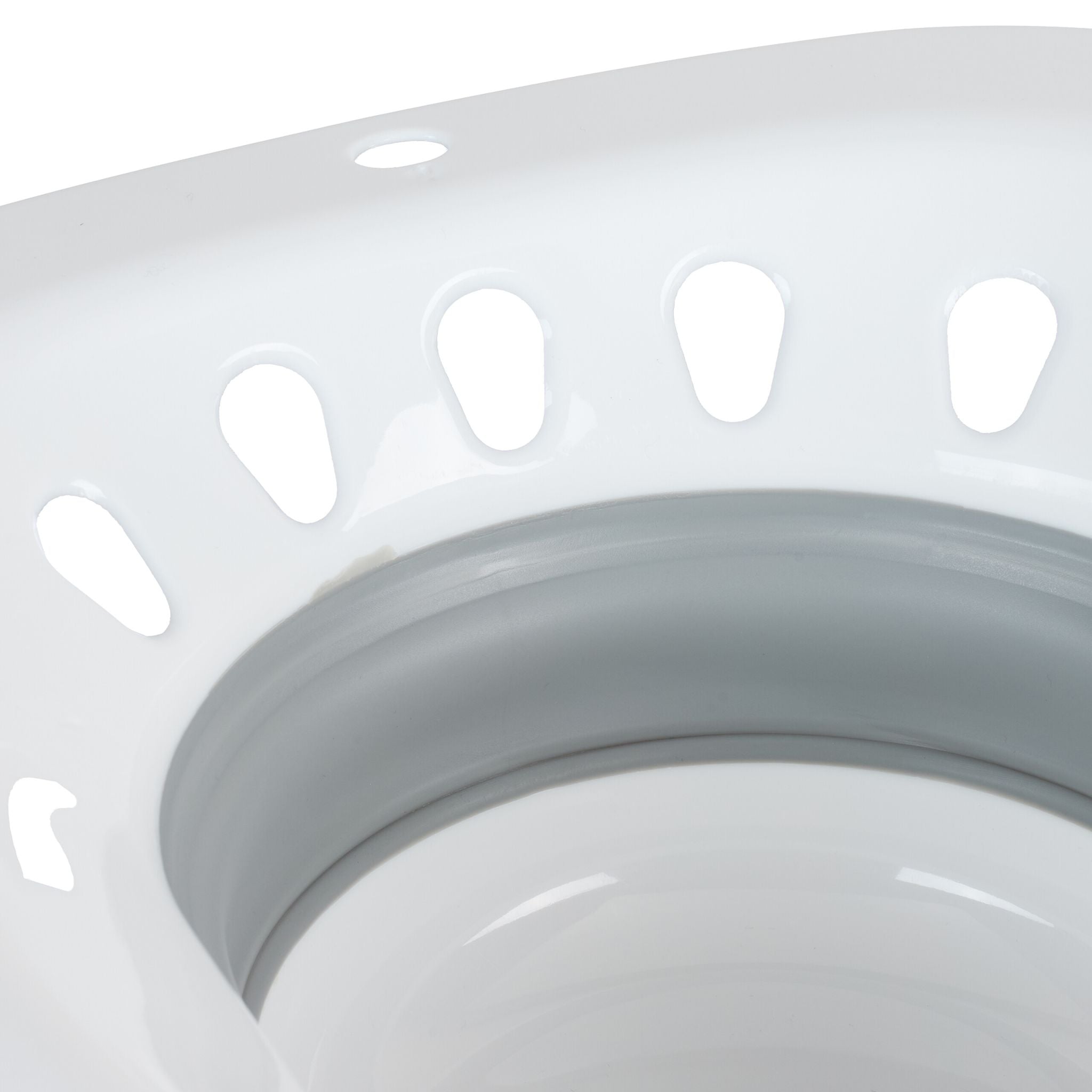 Faltbares Sitzbad für die Toilette Weiss-Grau von Relaxdays