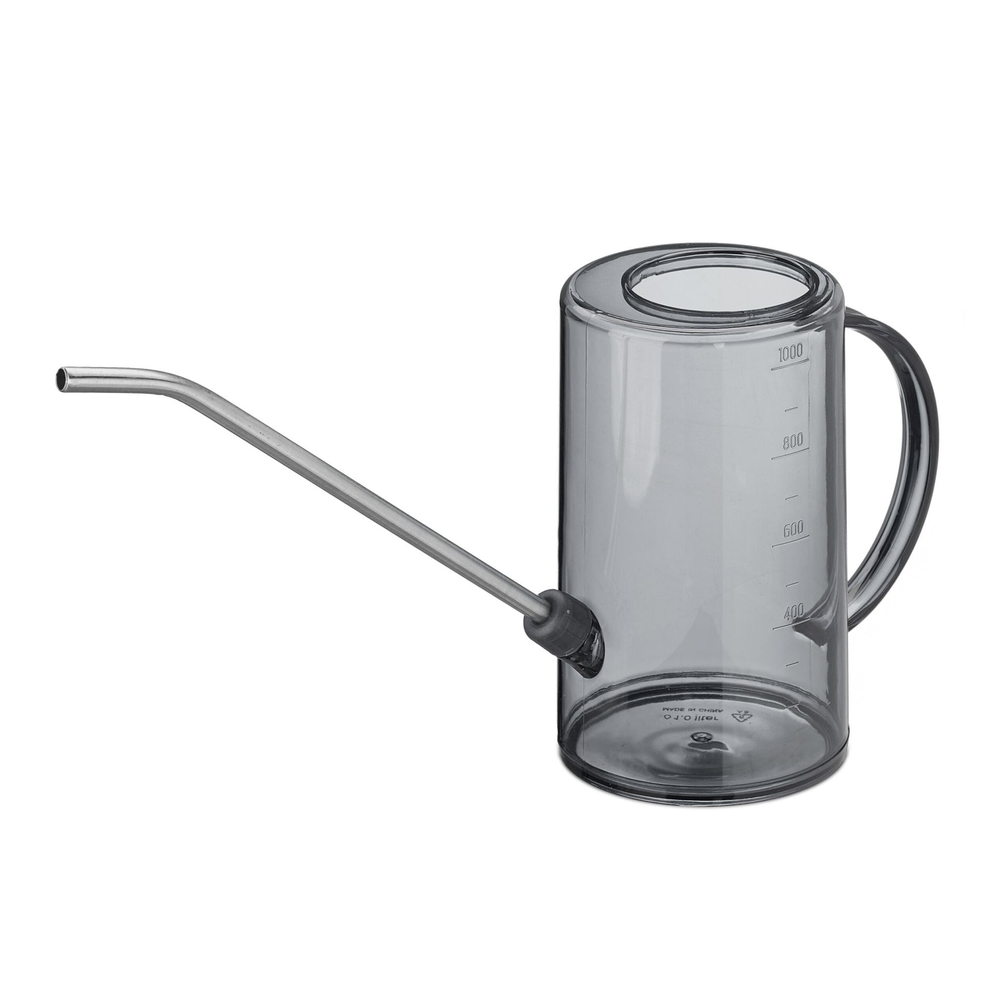 Giesskanne Zimmerpflanzen 1 Liter Schwarz-Silber-Grau von Relaxdays