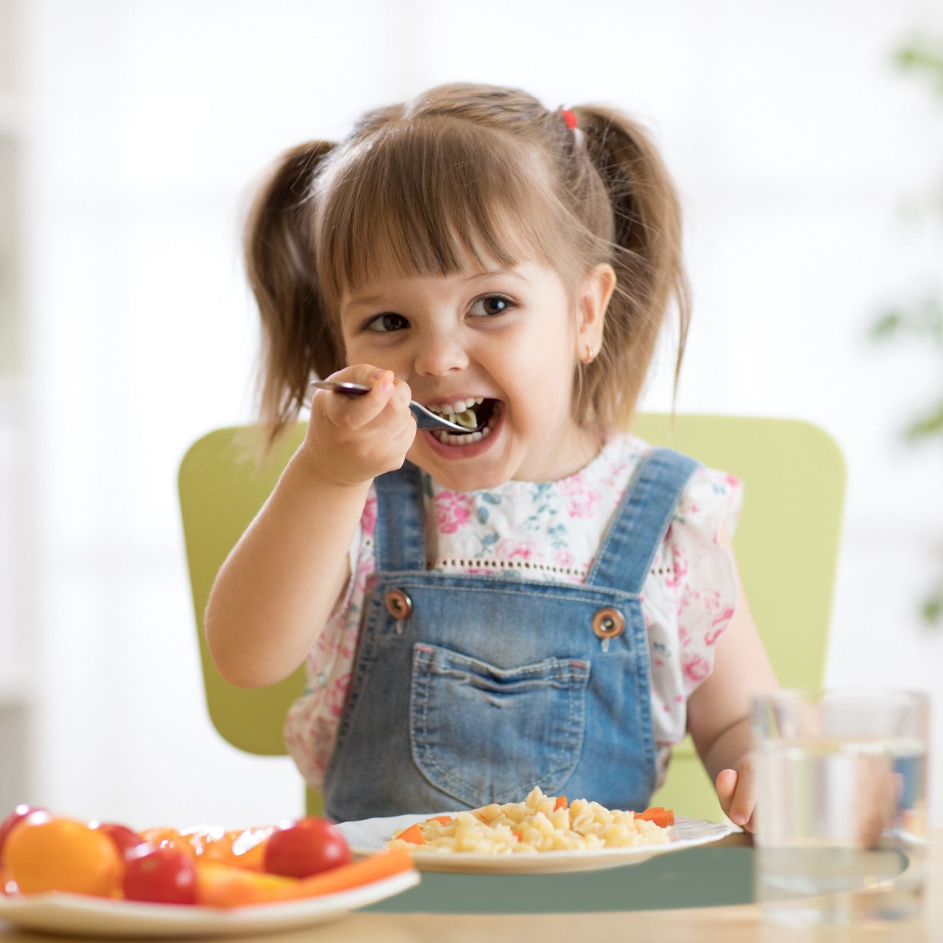 Platzdeckchen Kinder in Halbkreisform Dunkelgrün von Relaxdays