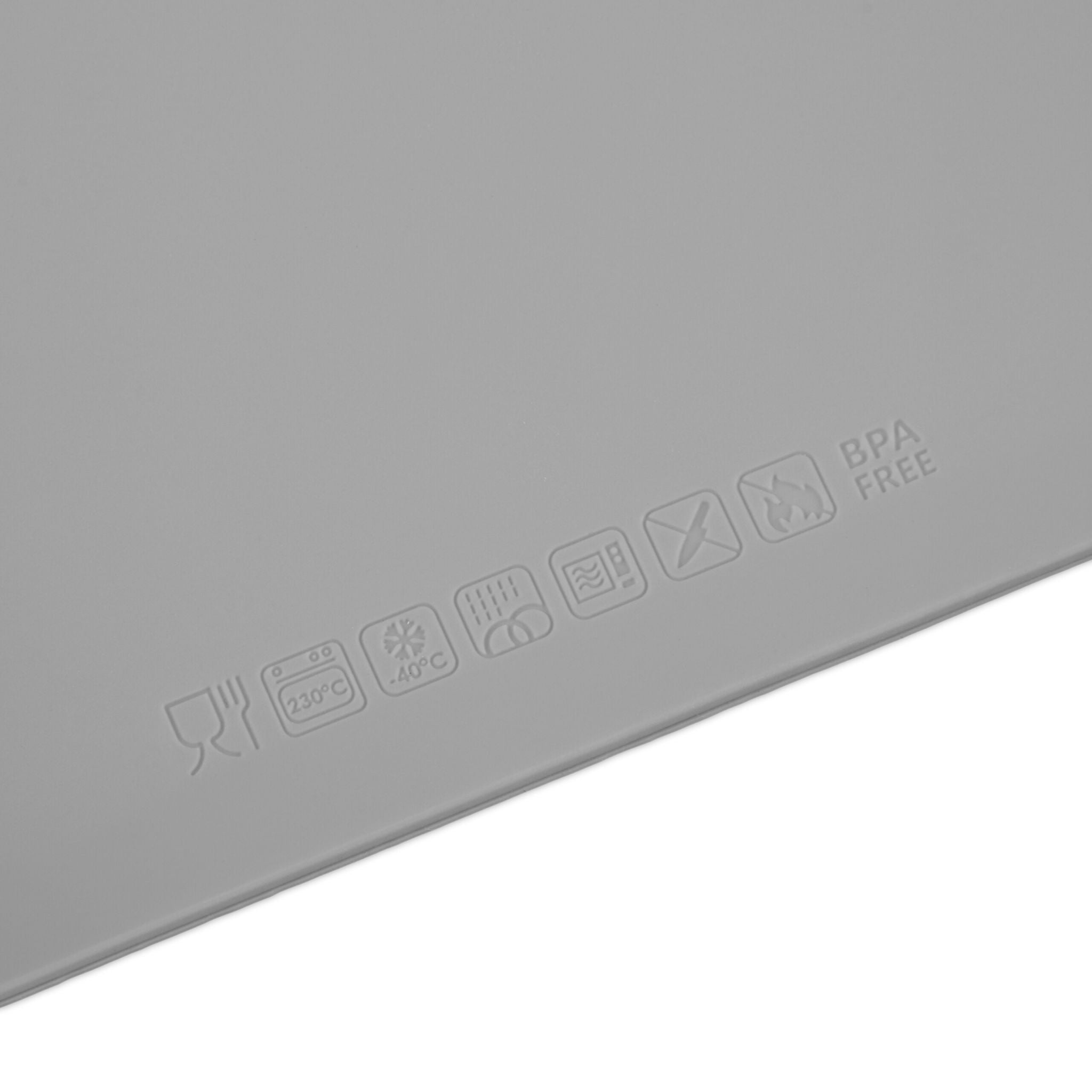 Platzdeckchen Kinder in Halbkreisform Grau von Relaxdays