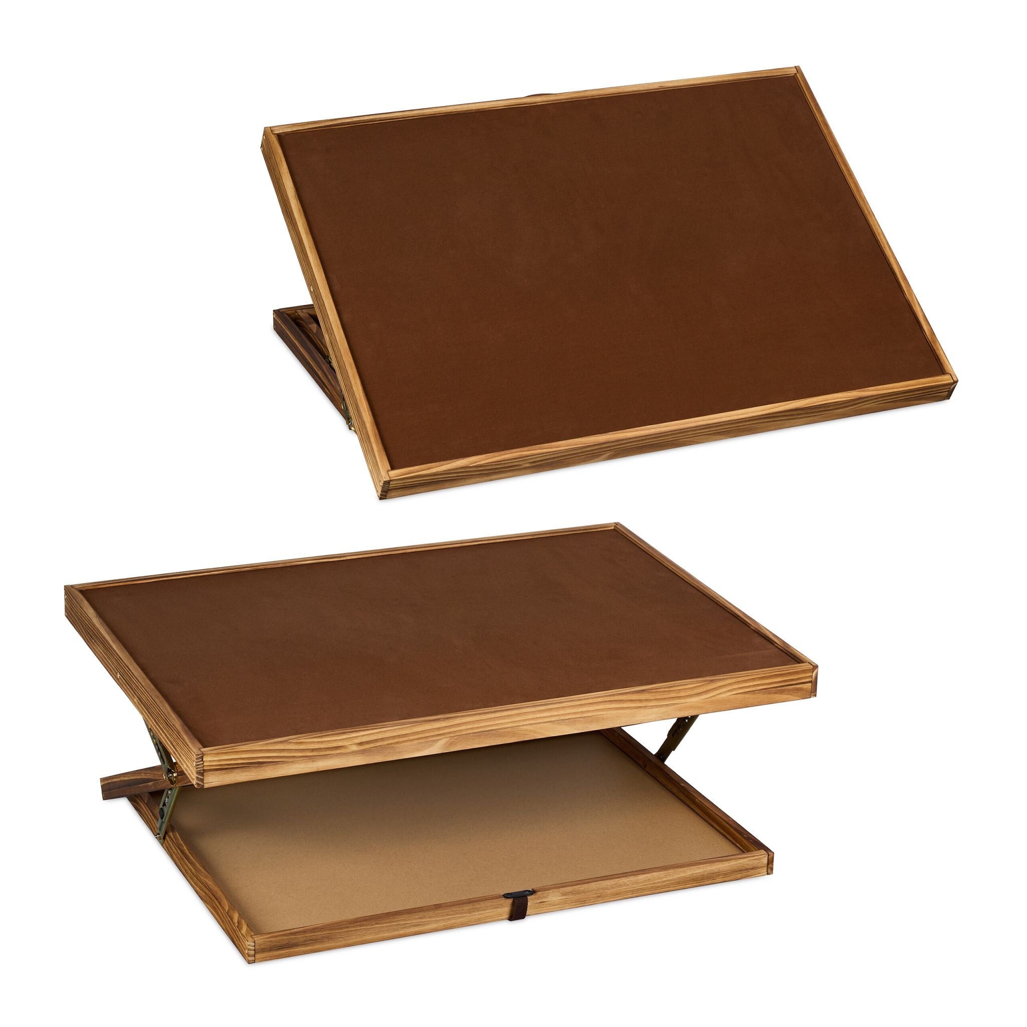 Puzzletisch Braun-Hellbraun von Relaxdays