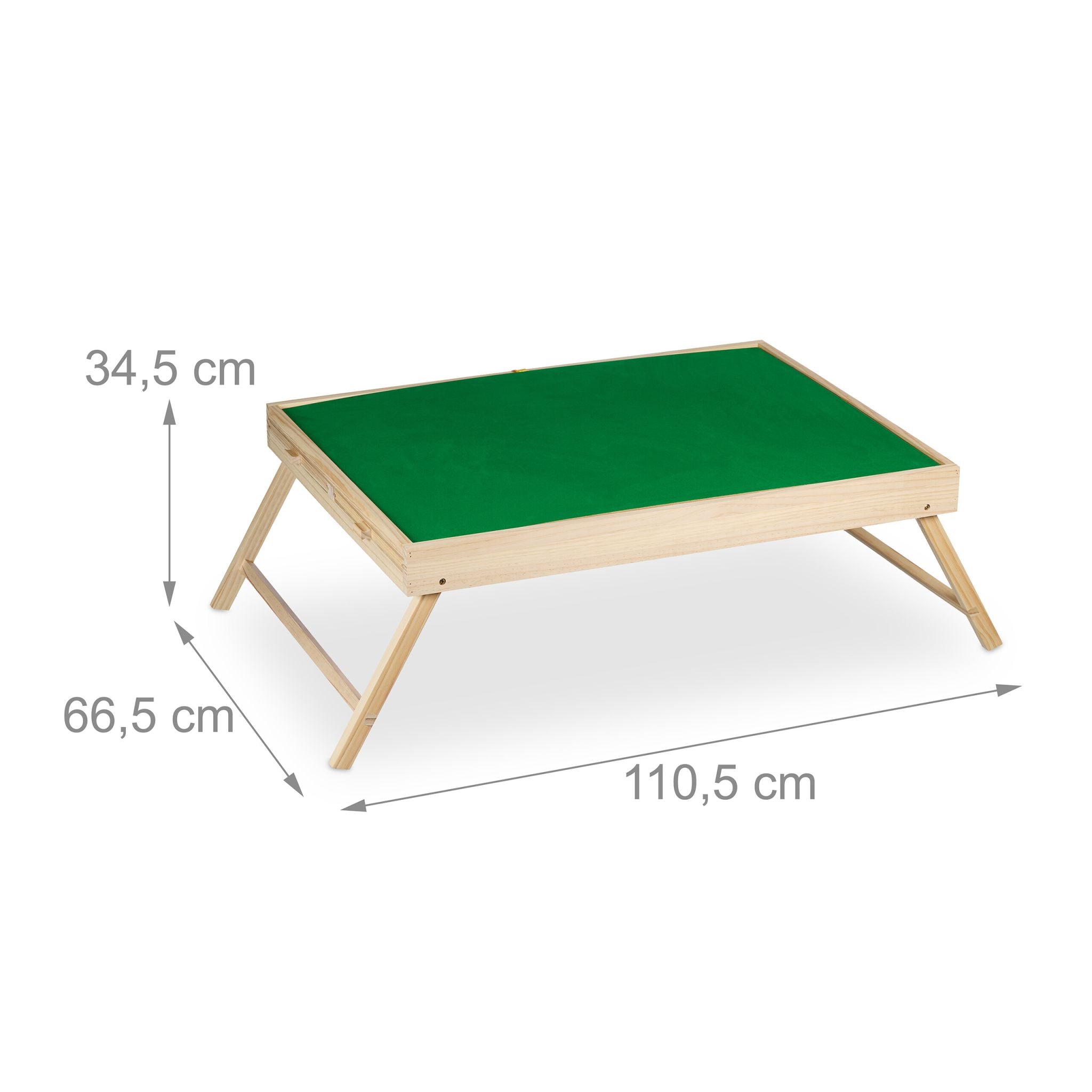 Puzzletisch mit 4 Schubladen Gelb-Grün-Hellbraun von Relaxdays
