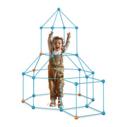 DIY Konstruktionsspielzeug Höhle bauen Blau-Orange-Türkis von Relaxdays