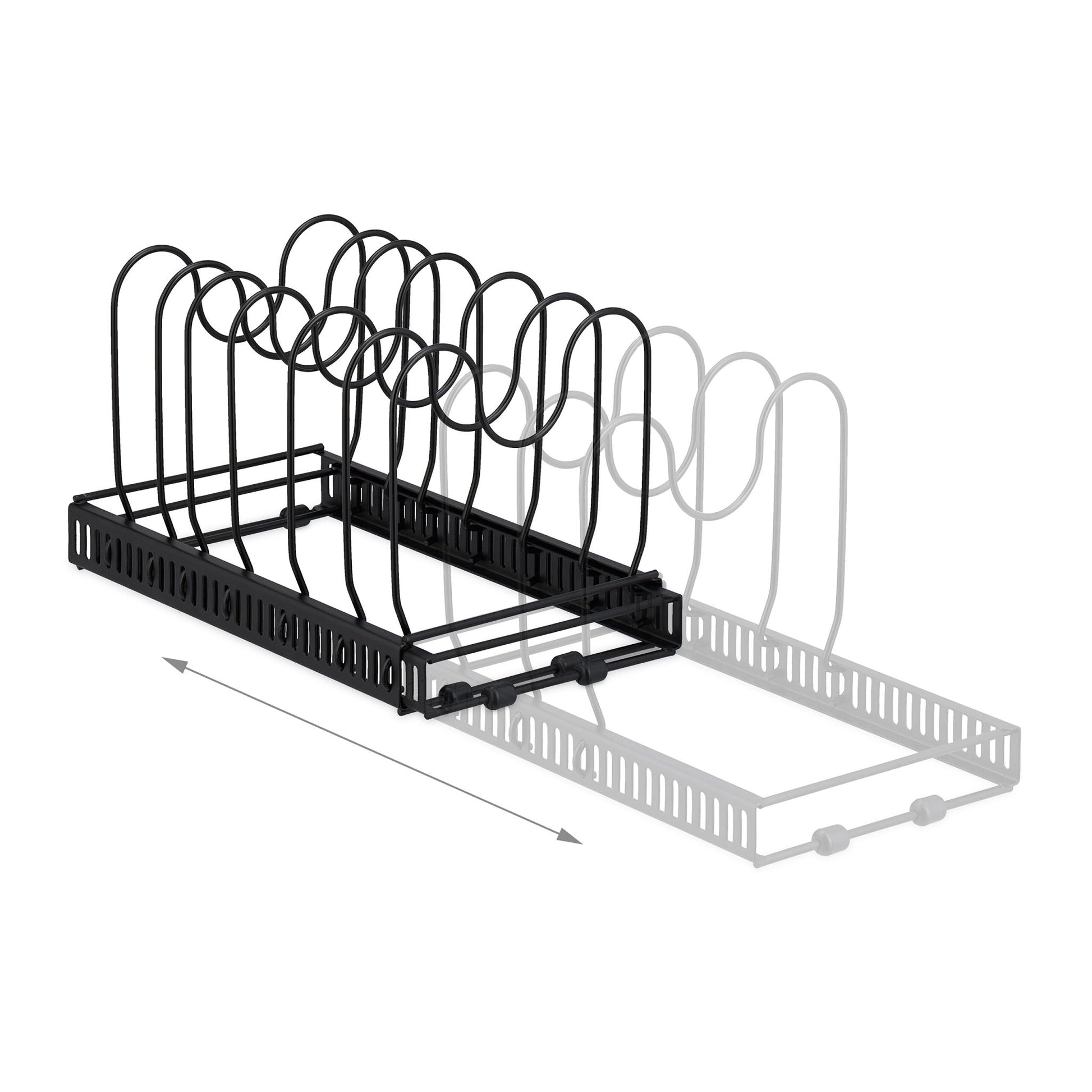 Pfannenhalter Metall Schwarz von Relaxdays