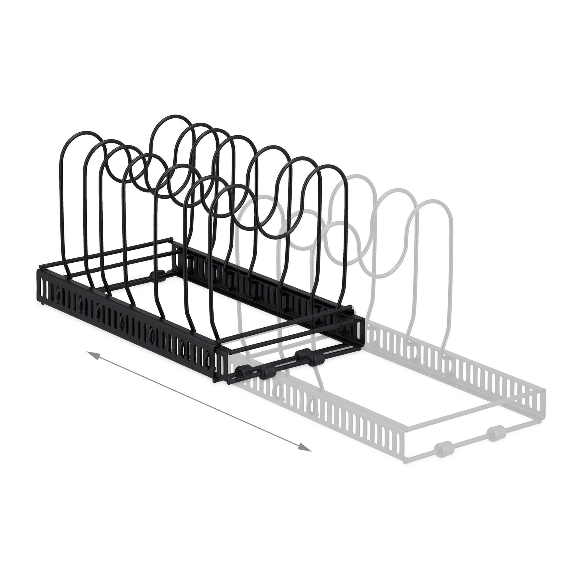 Pfannenhalter Metall Schwarz von Relaxdays