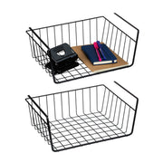 Unterregalhängekorb 2er-Set Schwarz von Relaxdays