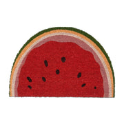 Halbrunde Fussmatte Wassermelone Gelb-Rot-Schwarz von Relaxdays