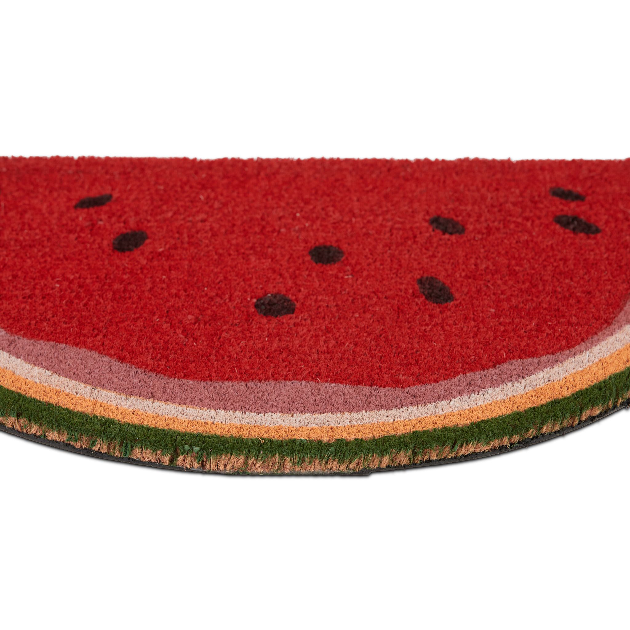 Halbrunde Fussmatte Wassermelone Gelb-Rot-Schwarz von Relaxdays