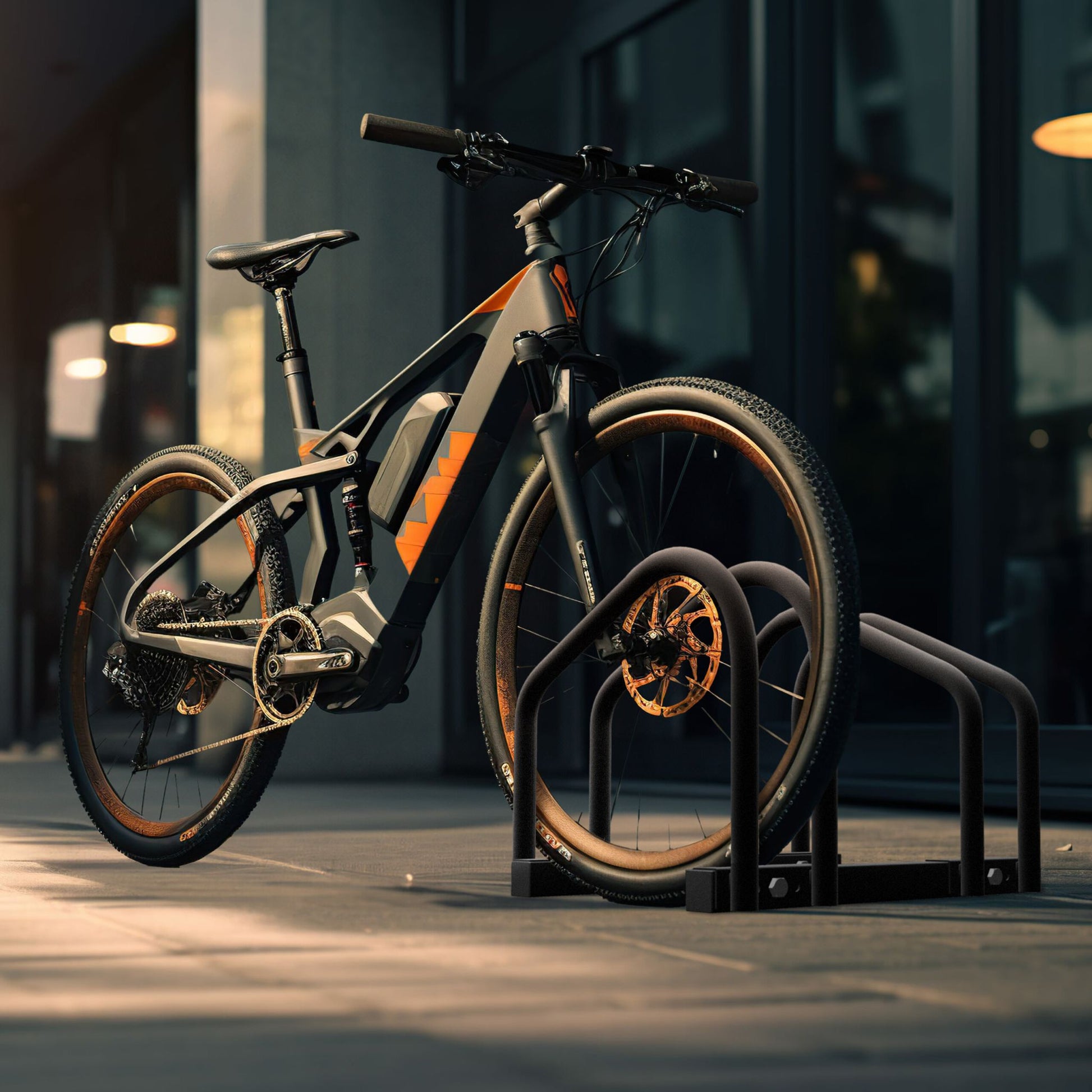 Fahrradständer für 2 Fahrräder Anthrazit von Relaxdays