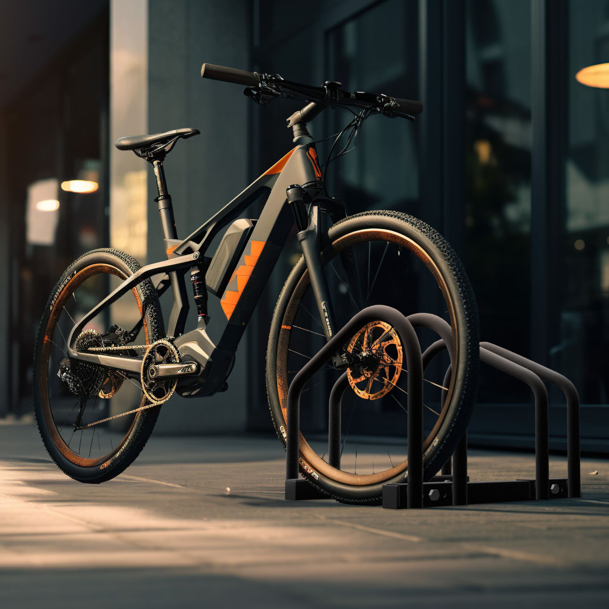 Fahrradständer für 2 Fahrräder Anthrazit von Relaxdays