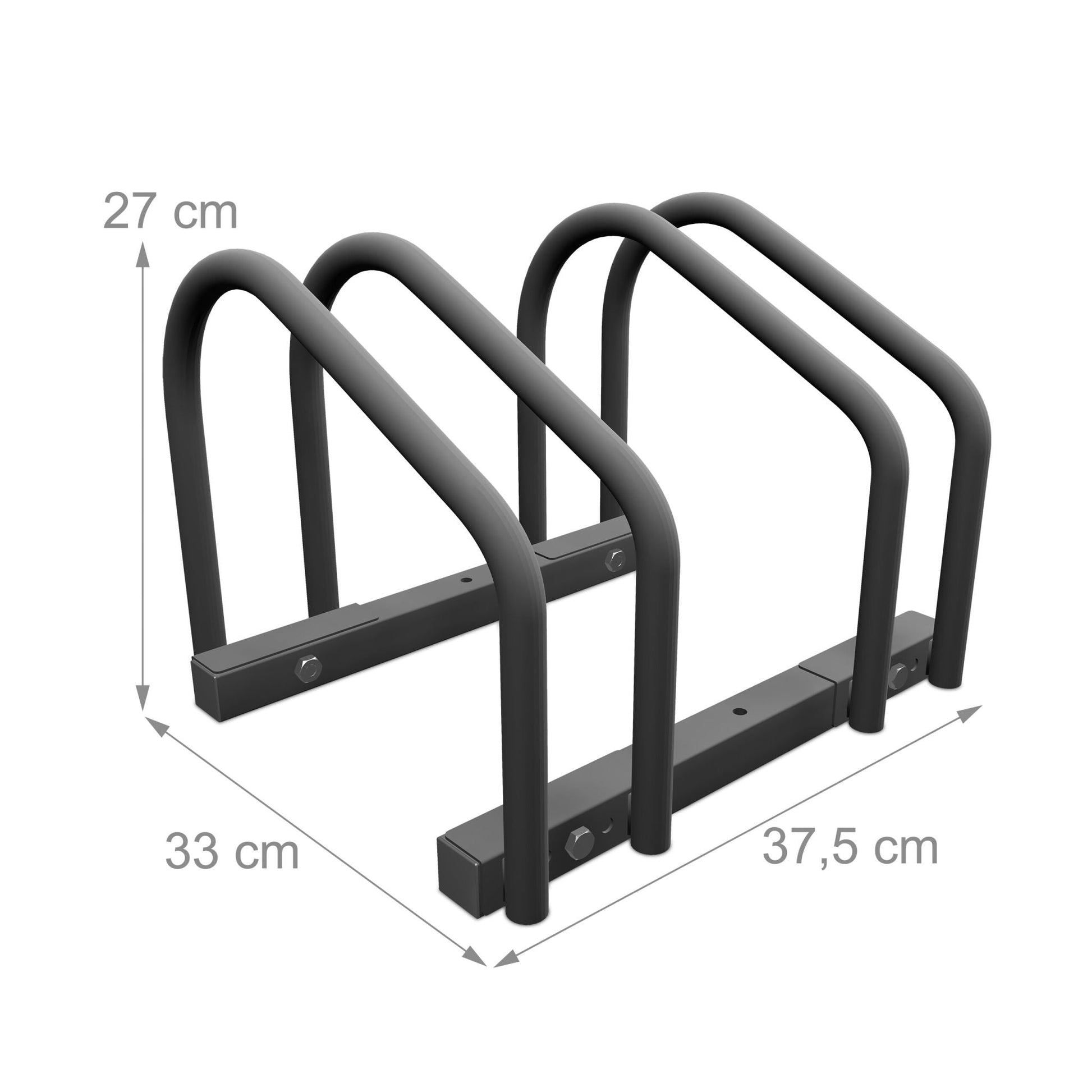 Fahrradständer für 2 Fahrräder Anthrazit von Relaxdays