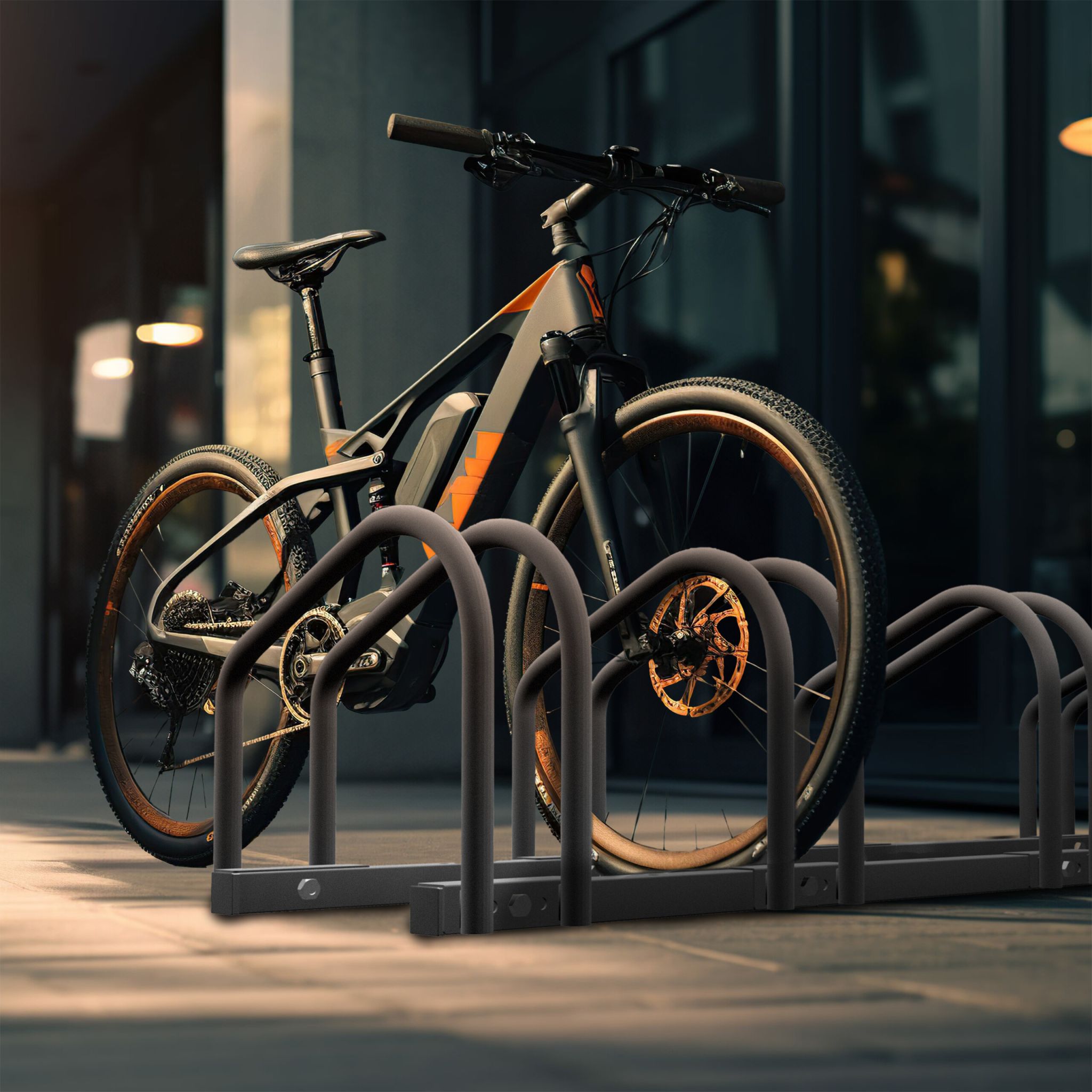 Fahrradständer für 4 Fahrräder Anthrazit von Relaxdays