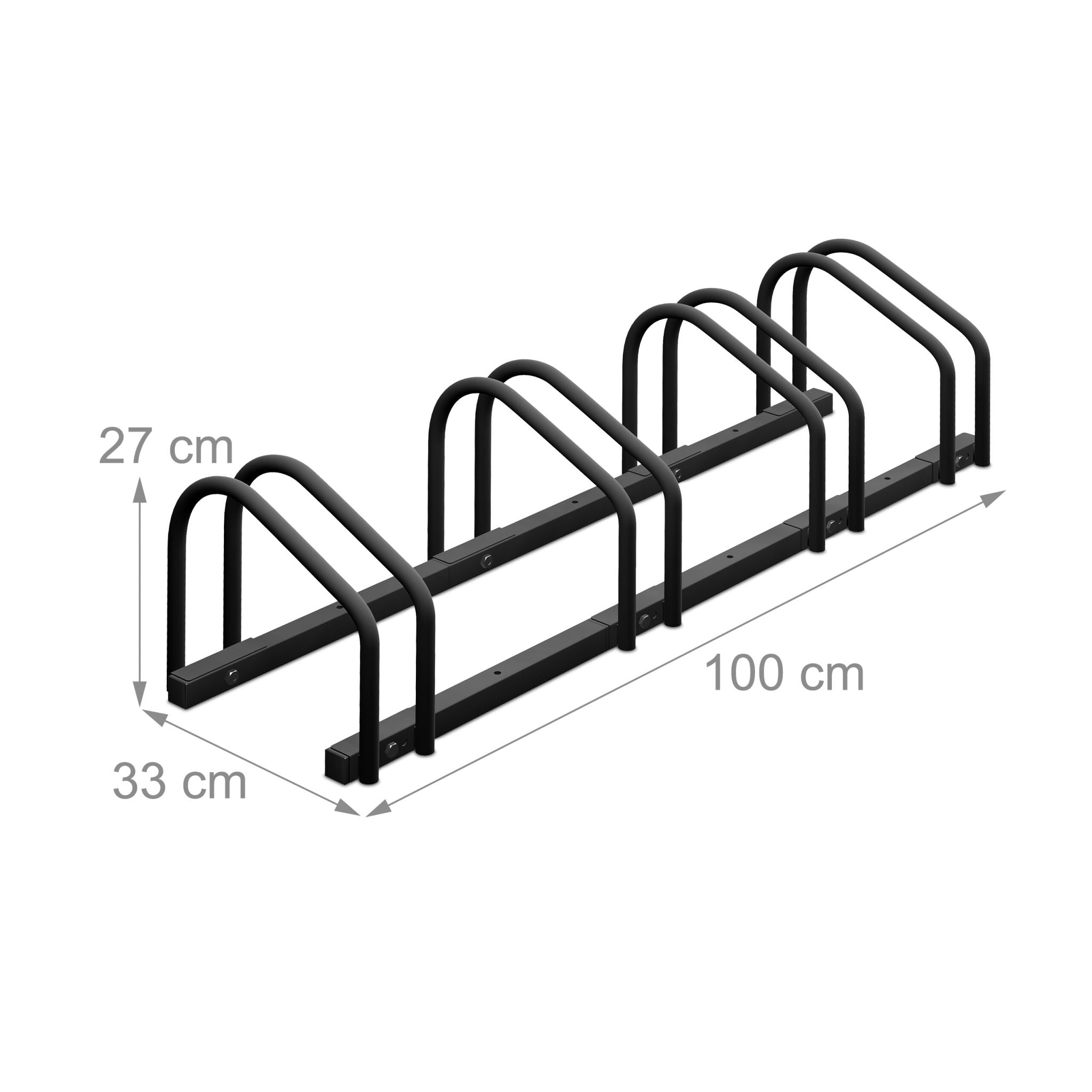 Fahrradständer für 4 Fahrräder Anthrazit von Relaxdays
