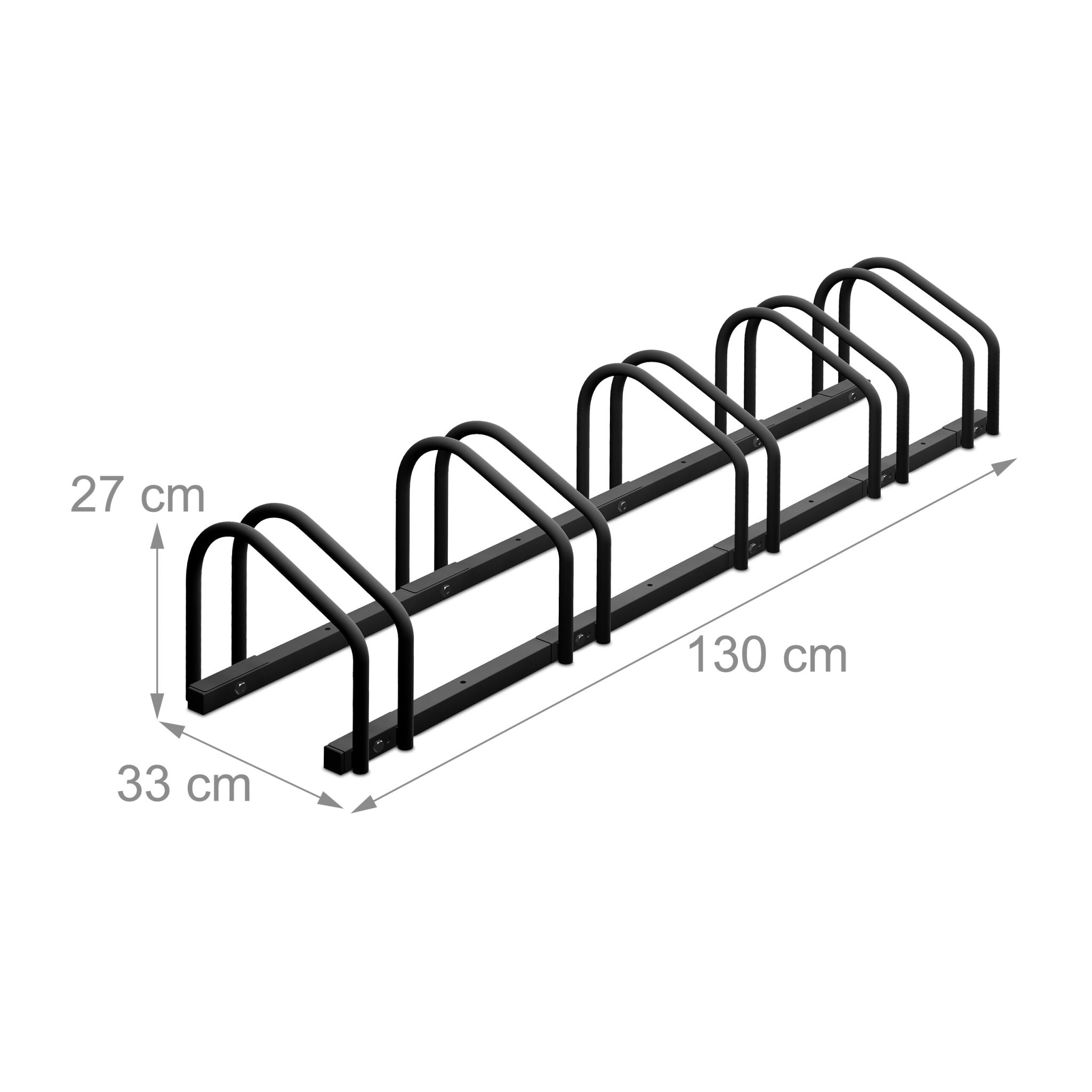 Fahrradständer für 5 Fahrräder Anthrazit von Relaxdays