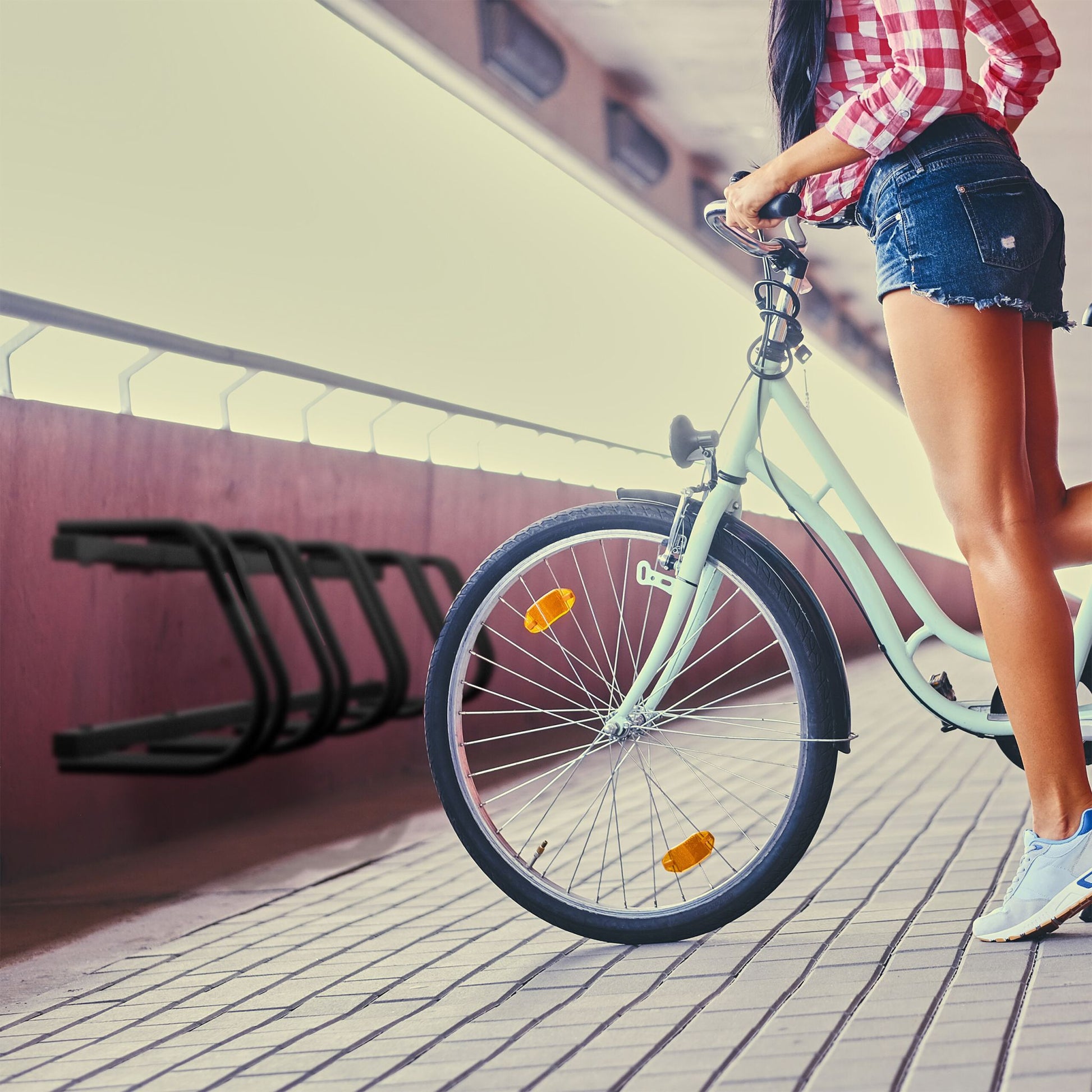 Fahrradständer für 5 Fahrräder Anthrazit von Relaxdays