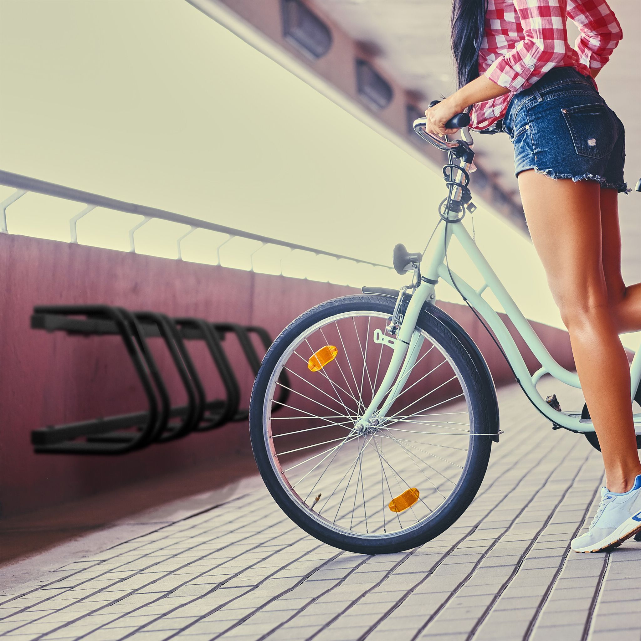 Fahrradständer für 5 Fahrräder Anthrazit von Relaxdays