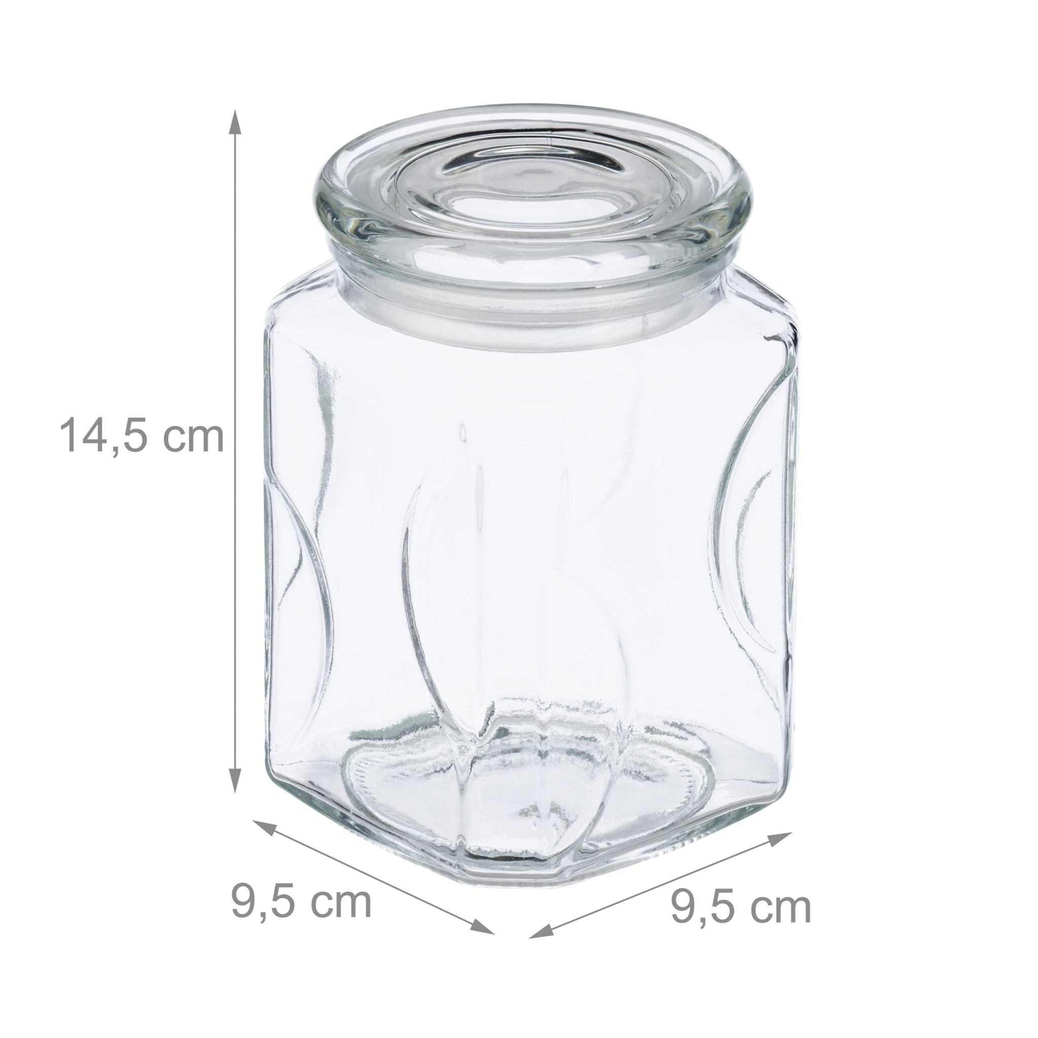 Vorratsgläser mit Deckel 750ml 8er-Set Transparent