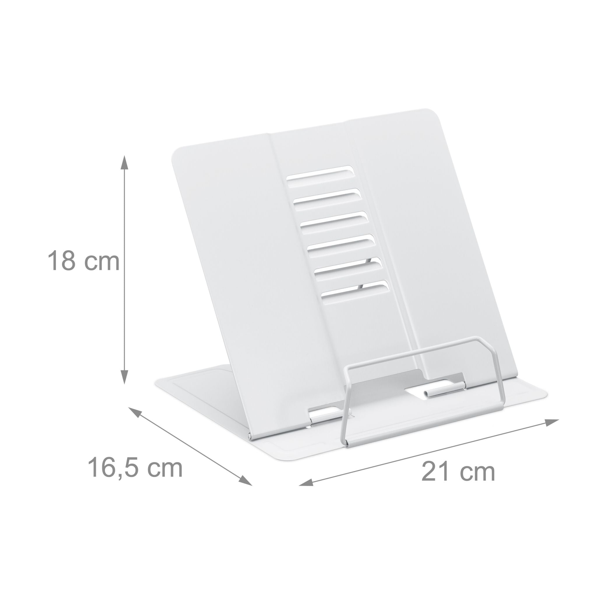 Buchständer 2er-Set höhenverstellbar Weiss von Relaxdays