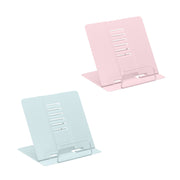 Buchständer 2er-Set höhenverstellbar Hellblau-Rosa von Relaxdays
