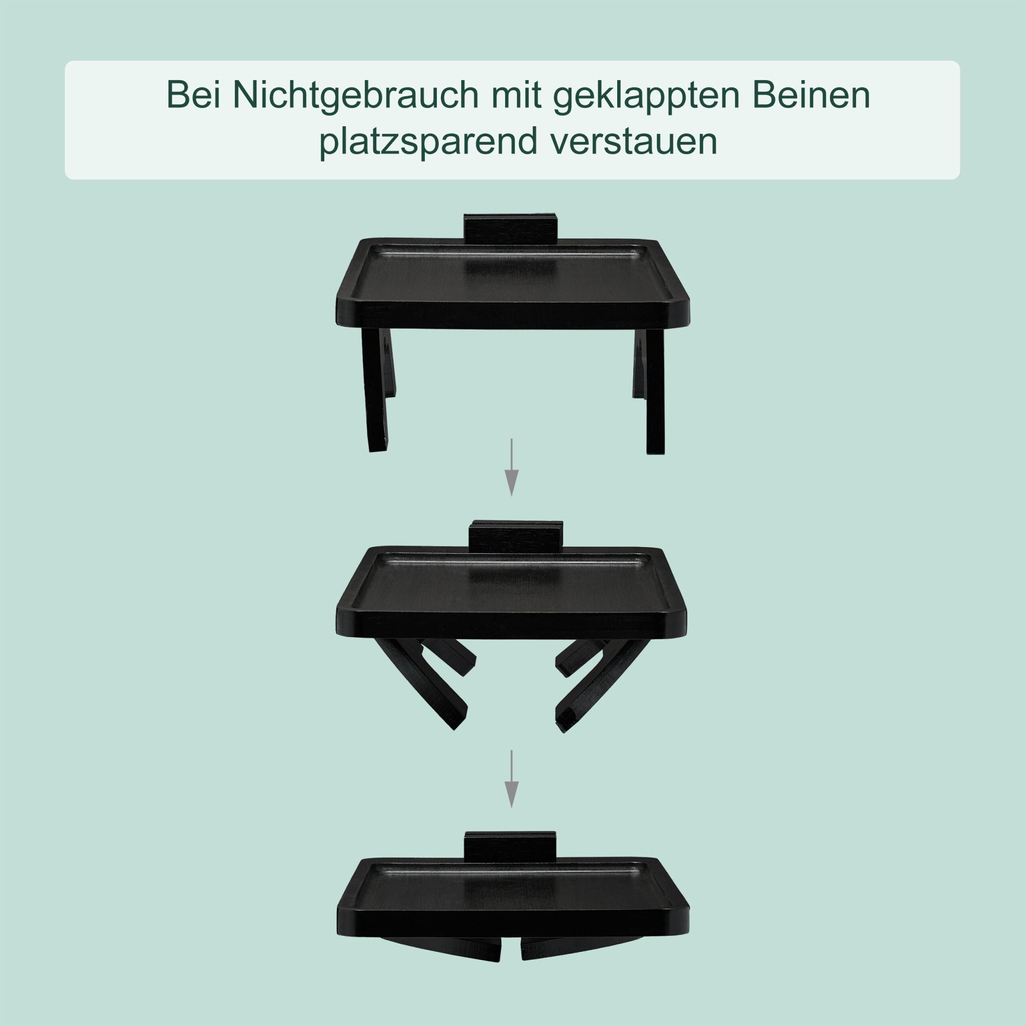 Sofatablett für Armlehne Schwarz von Relaxdays