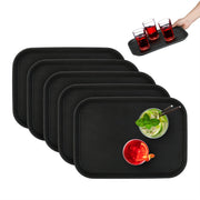 Serviertablett 35 x 25cm 5er-Set Schwarz von Relaxdays