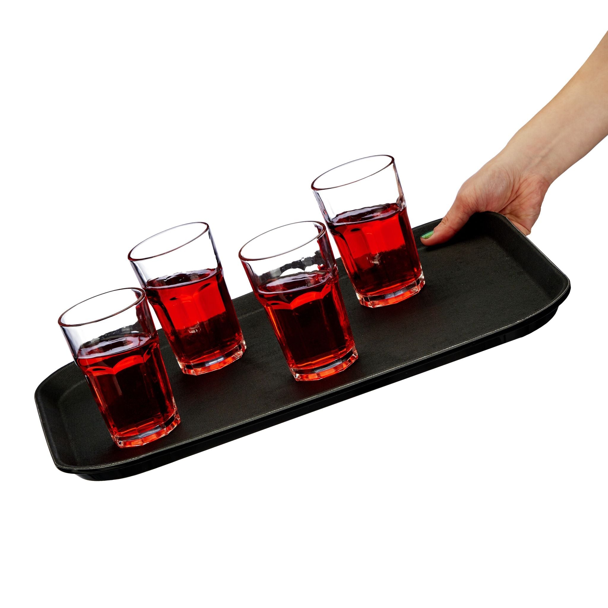 Serviertablett 2er-Set Schwarz von Relaxdays