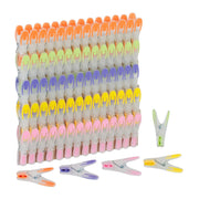 Wäscheklammern Soft-Grip 75 Stück Grün-Orange-Transparent von Relaxdays