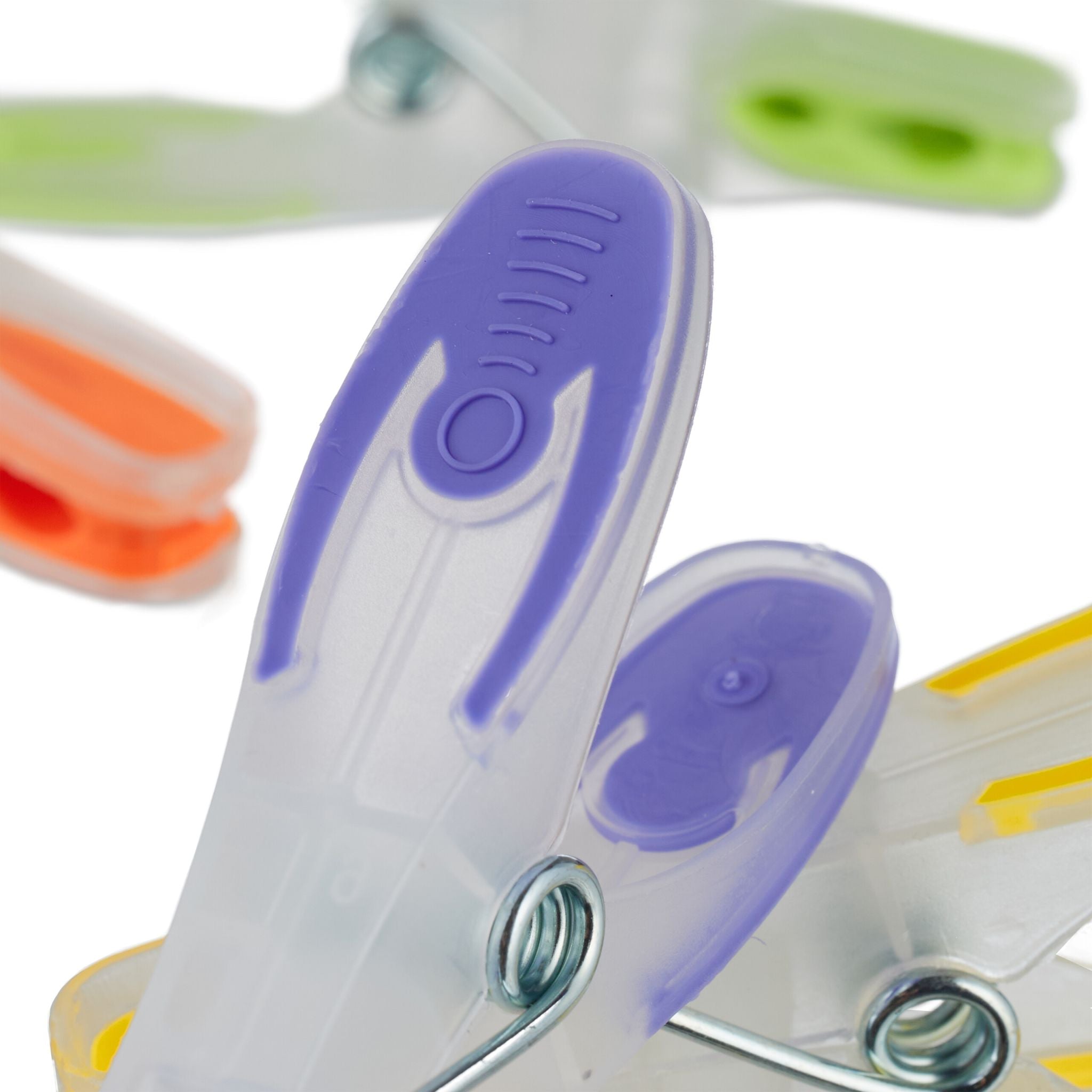 Wäscheklammern Soft-Grip 75 Stück Grün-Orange-Transparent von Relaxdays