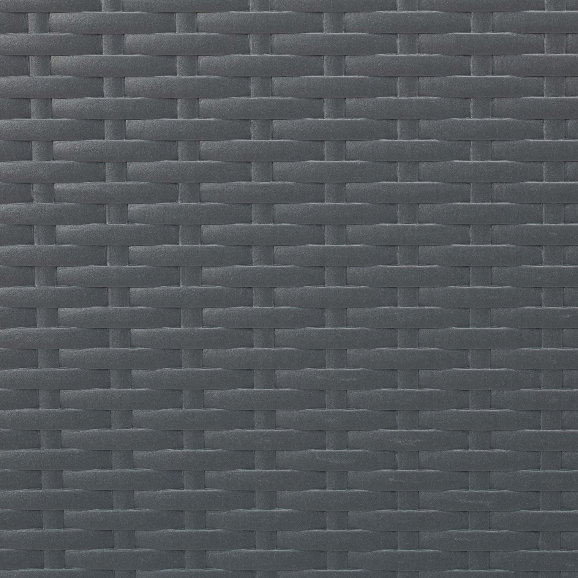 Klappbarer Gartentisch in Rattanoptik Schwarz-Grau von Relaxdays