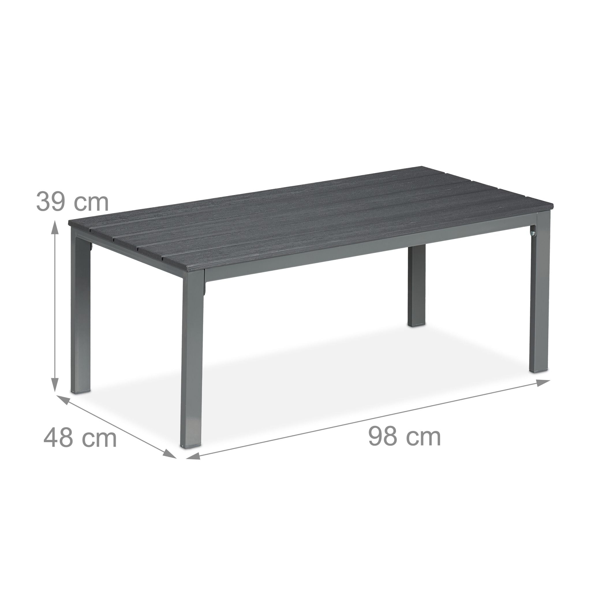 Gartentisch rechteckig Grau
