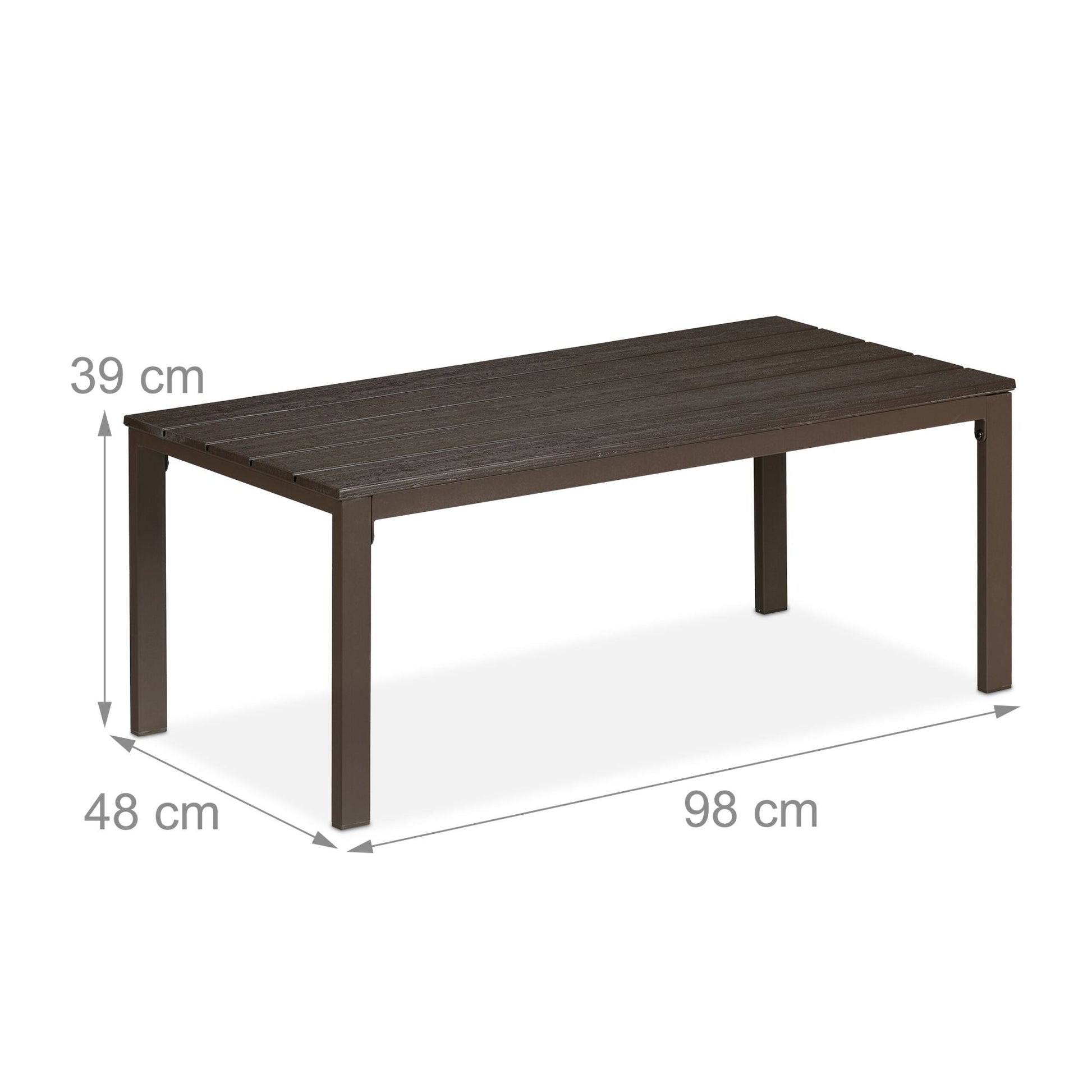Gartentisch rechteckig Braun von guteszeug.ch
