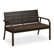 Gartenbank mit Sitzauflage Braun von Relaxdays