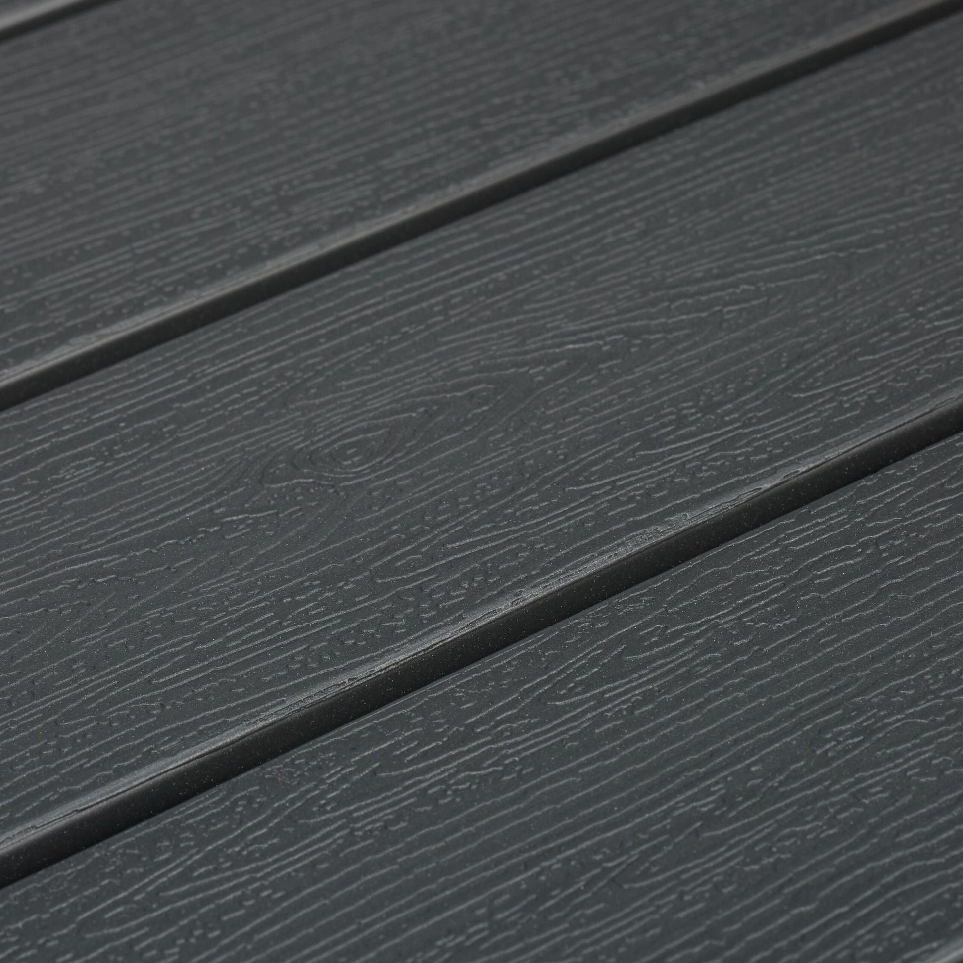 Gartenbank mit Sitzauflage Anthrazit-Grau von Relaxdays