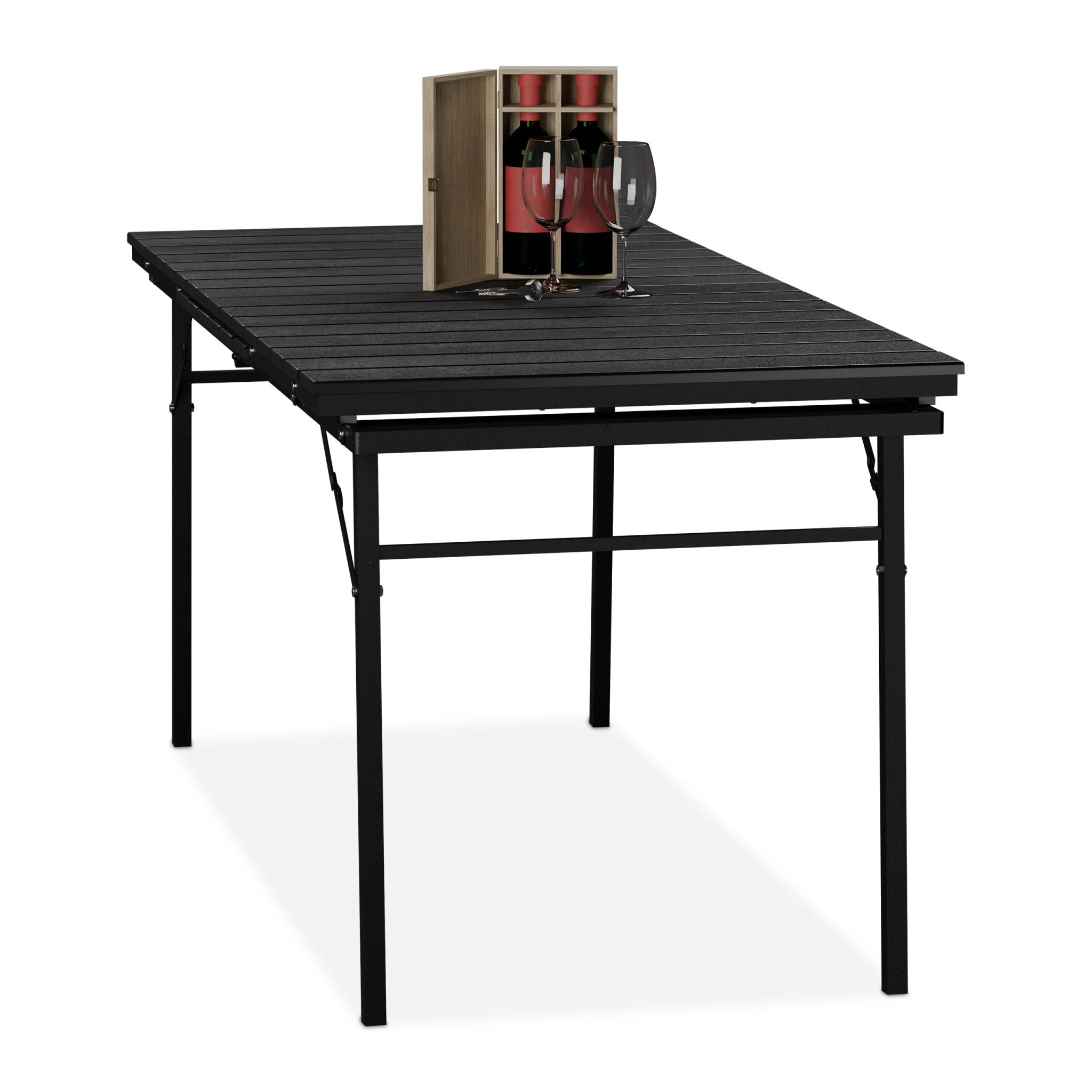Gartentisch klappbar ziehbar Schwarz von guteszeug.ch