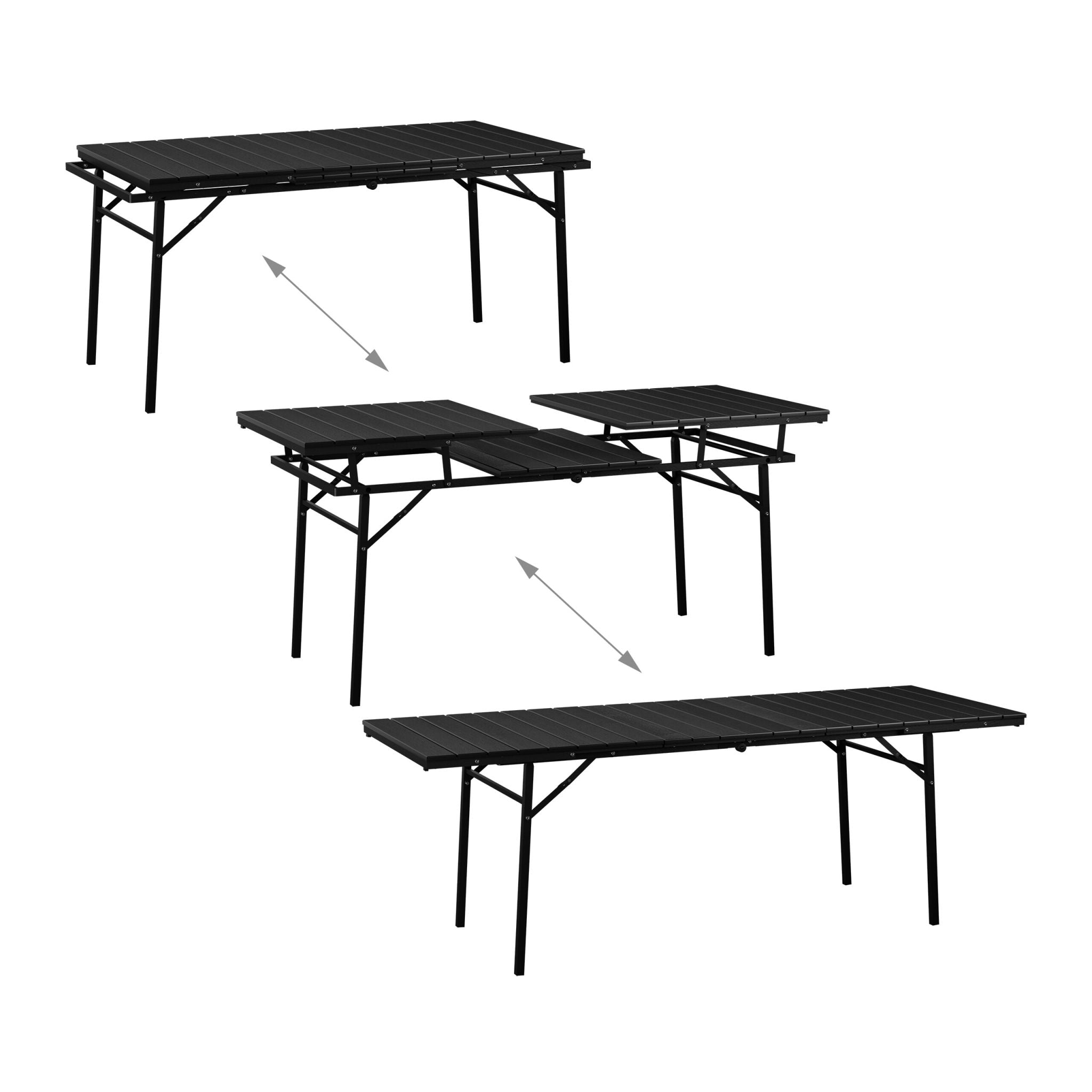 Gartentisch klappbar ziehbar Schwarz von guteszeug.ch