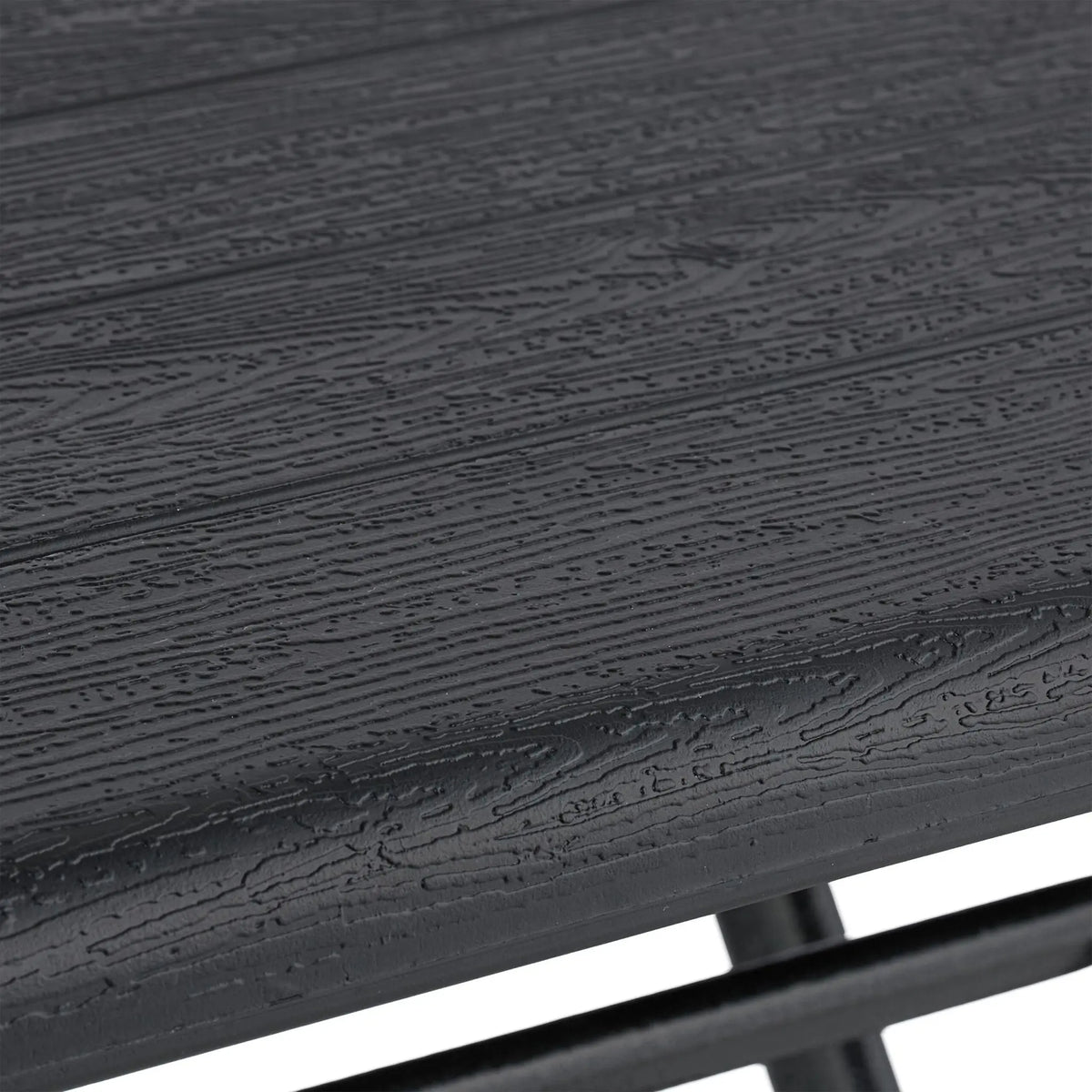 Balkonmöbel Set 3-teilig in Holzoptik Schwarz von Relaxdays