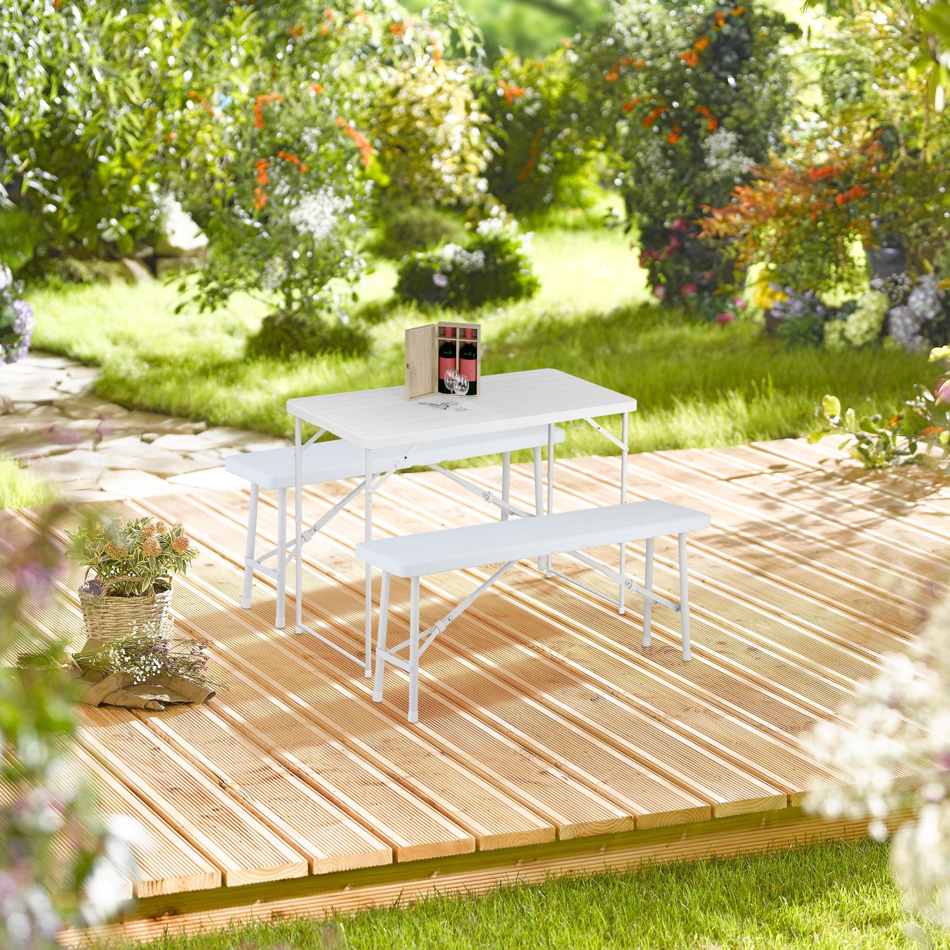 Gartentisch klappbar höhenverstellbar Schwarz von guteszeug.ch