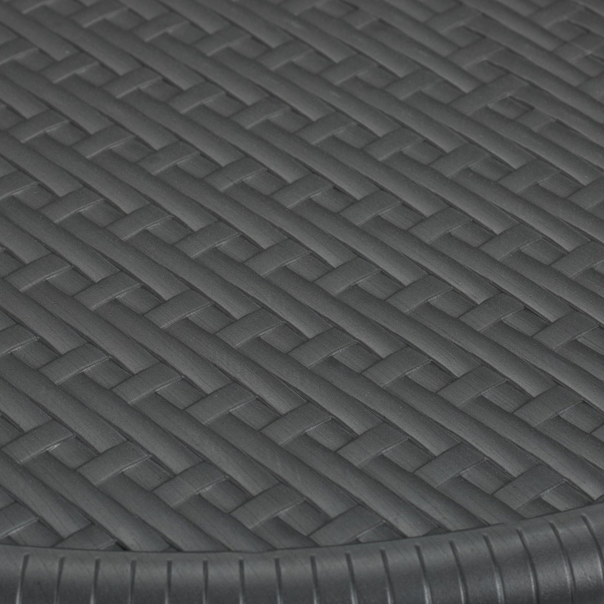 Runder Gartentisch in Rattan-Optik Grau von Relaxdays
