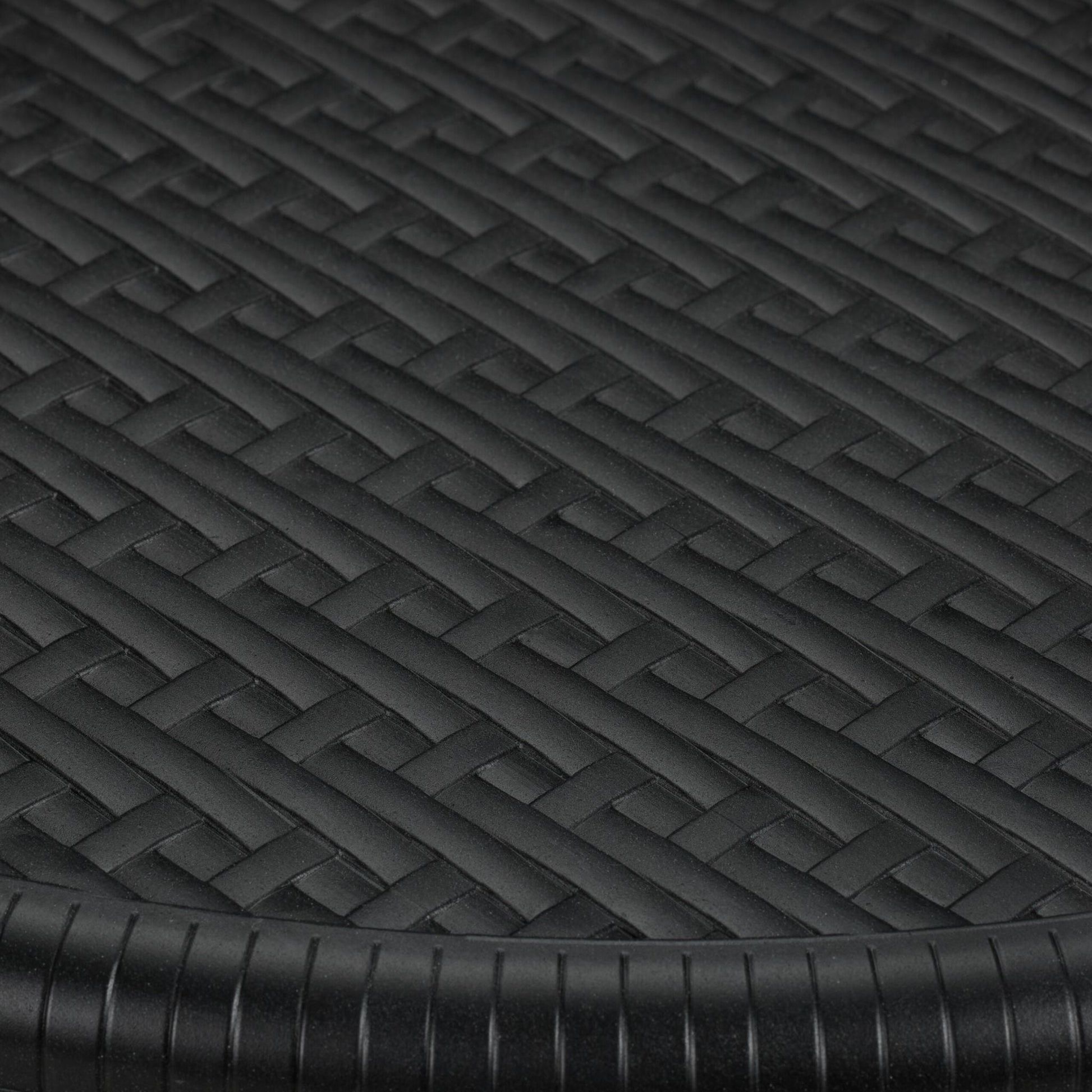Runder Gartentisch in Rattan-Optik Schwarz von Relaxdays