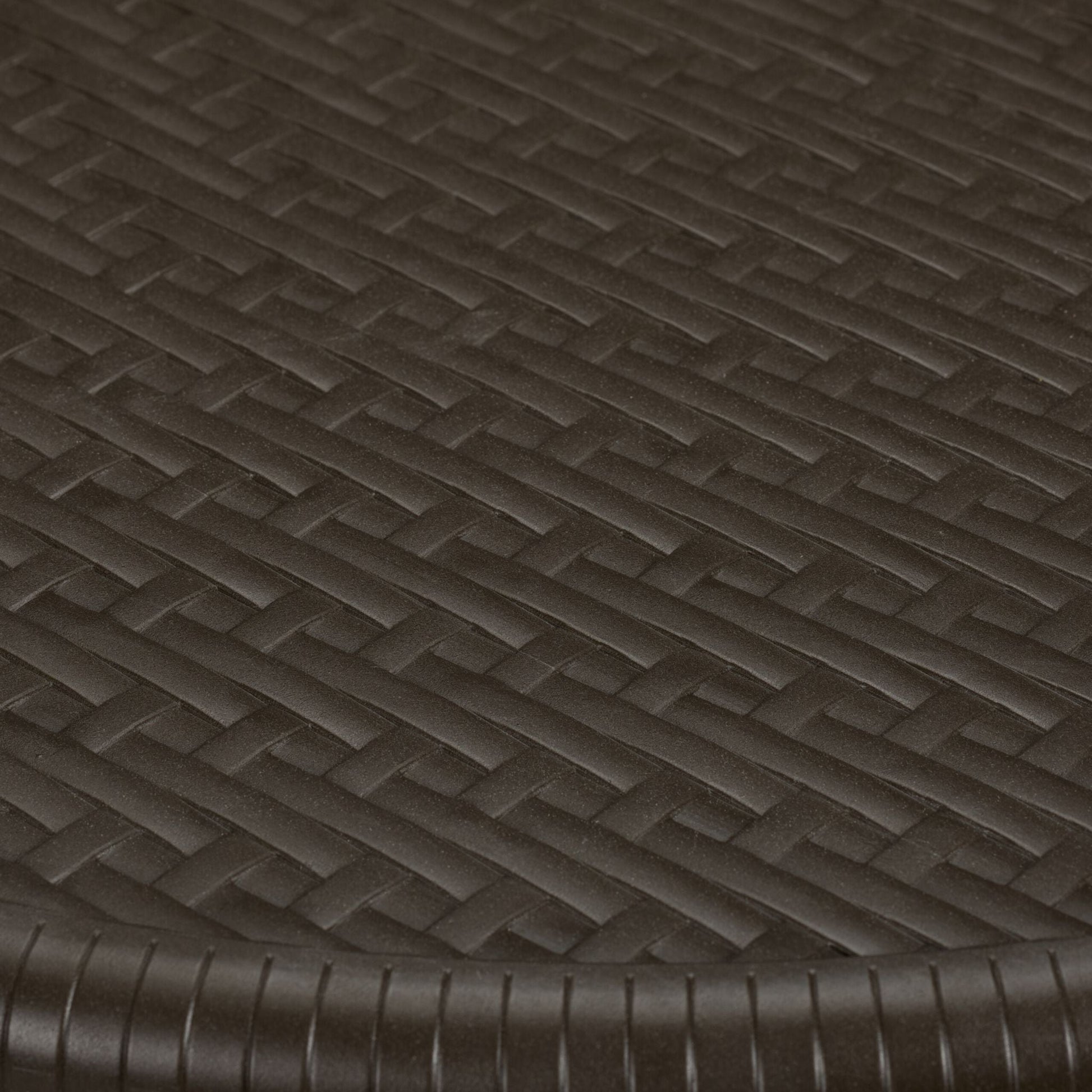 Runder Gartentisch in Rattan-Optik Braun von Relaxdays