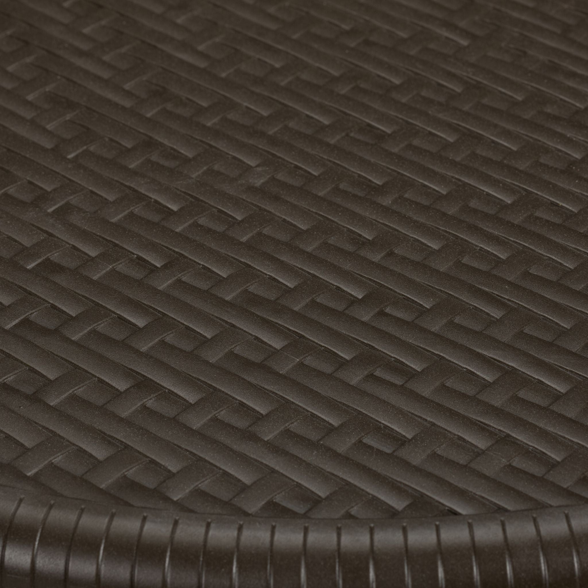 Runder Gartentisch in Rattan-Optik Braun von Relaxdays