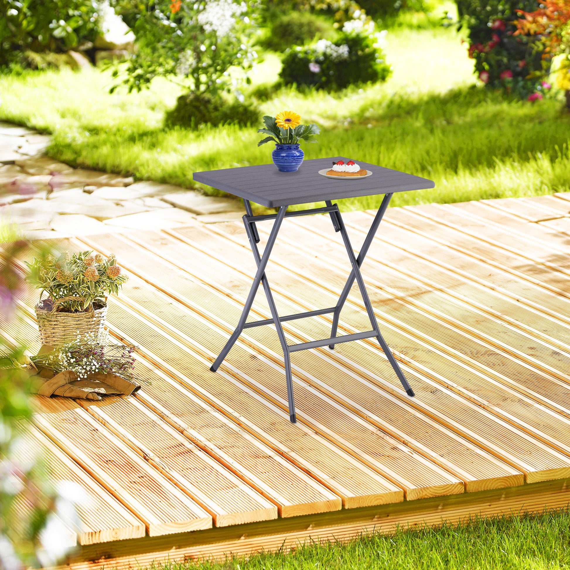 Klapptisch Grau von Relaxdays