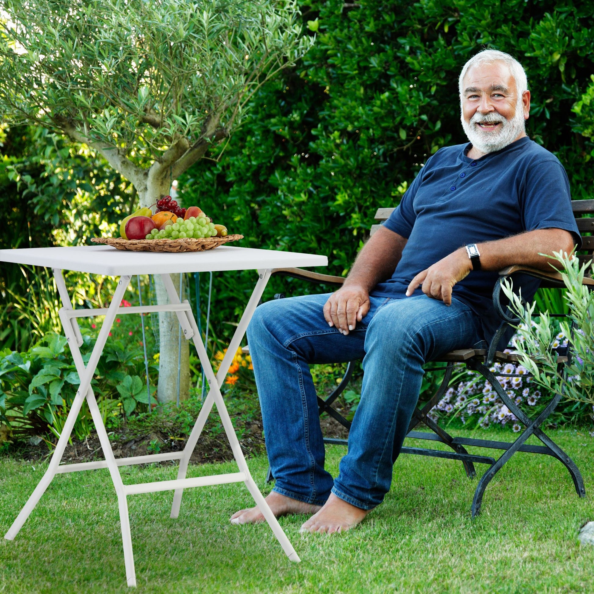 Klapptisch Grau von Relaxdays