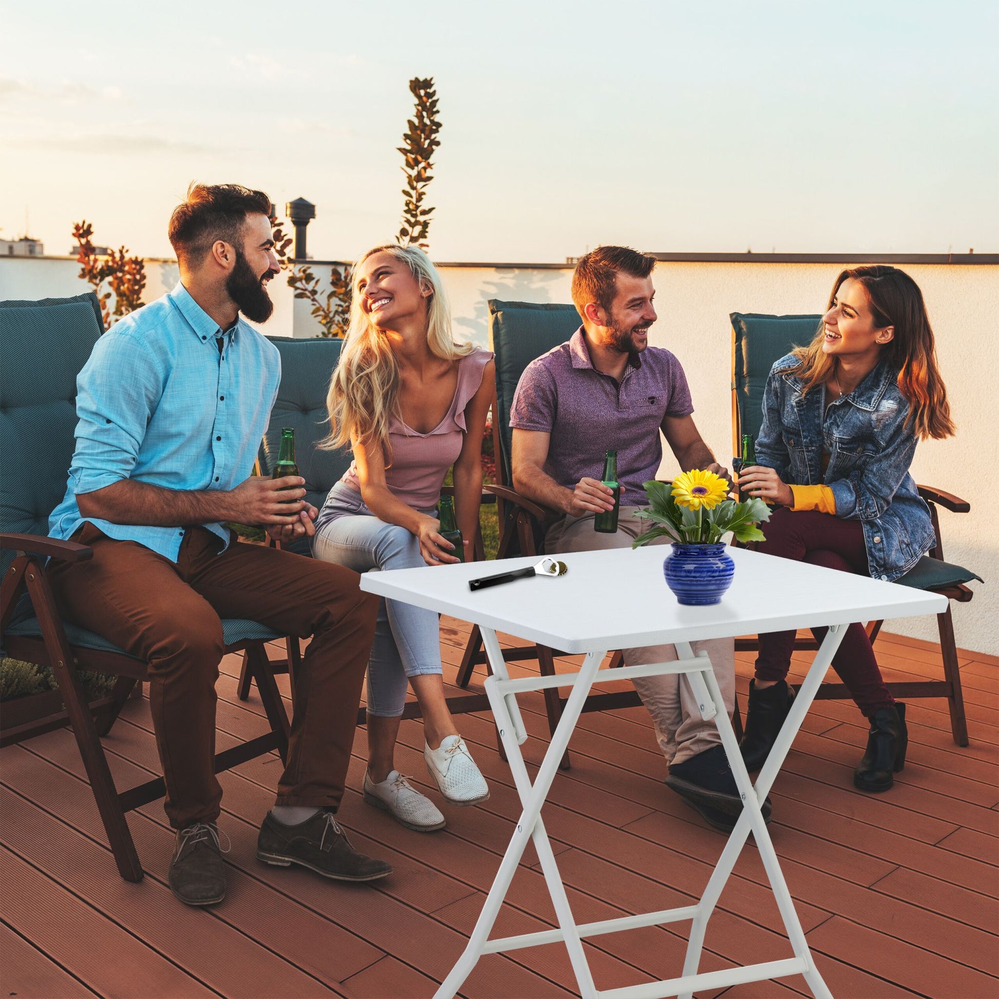 Klapptisch Weiss von Relaxdays