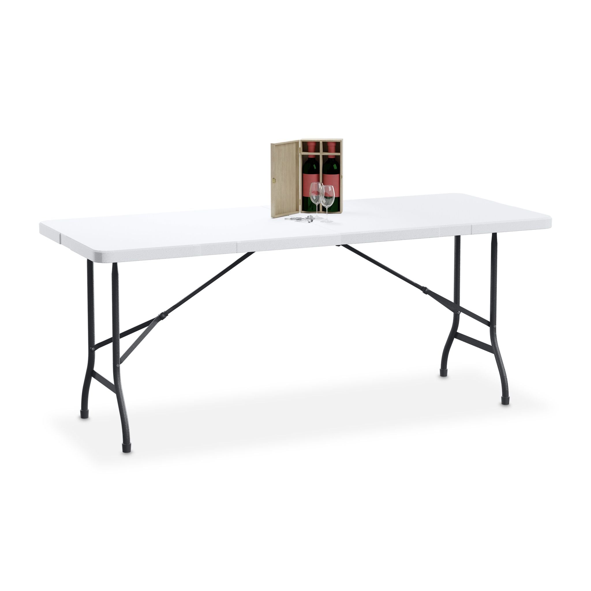 Gartentisch klappbar Anthrazit-Weiss von Relaxdays