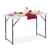 Campingtisch klappbar Weiss-Schwarz von Relaxdays
