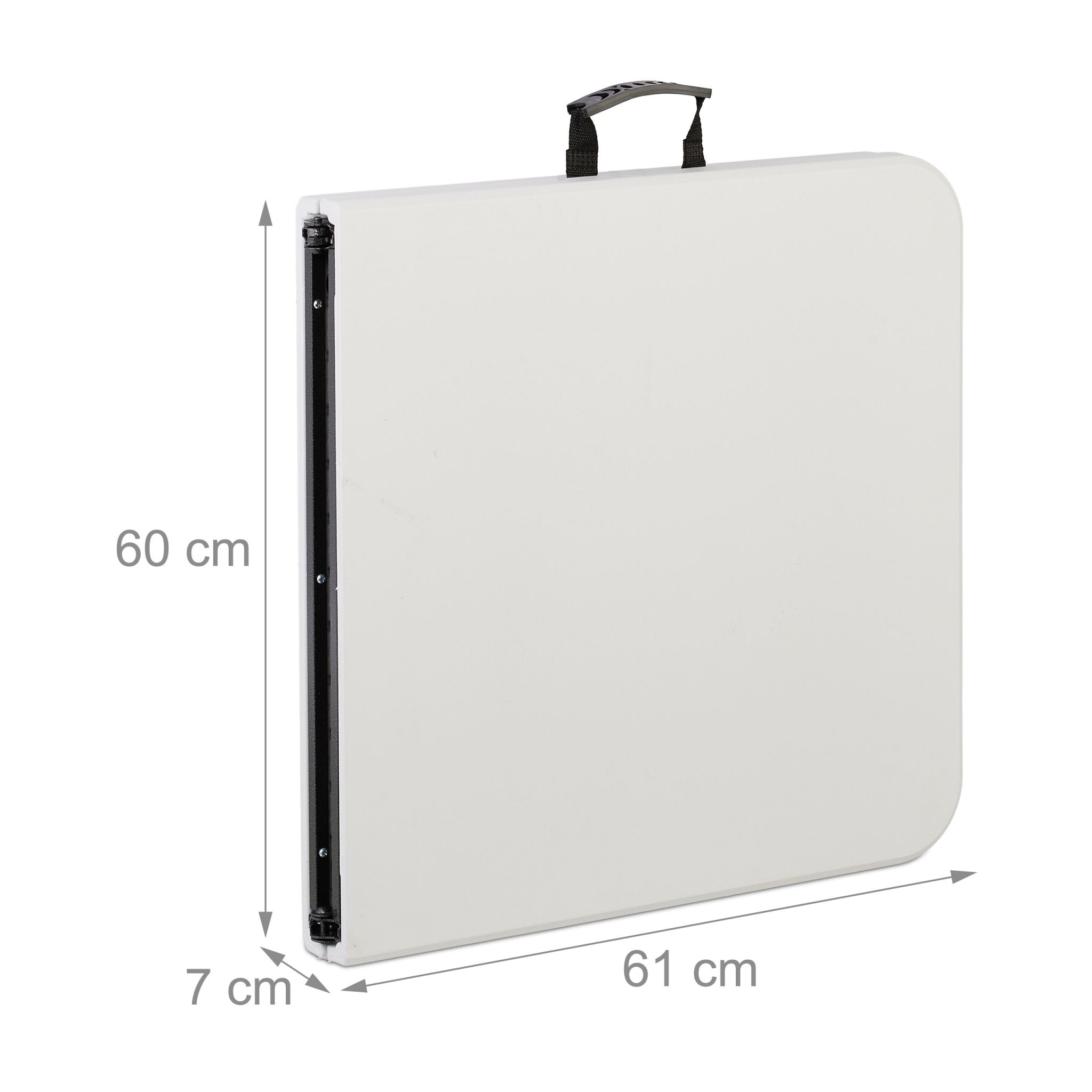 Campingtisch klappbar Weiss-Schwarz von Relaxdays