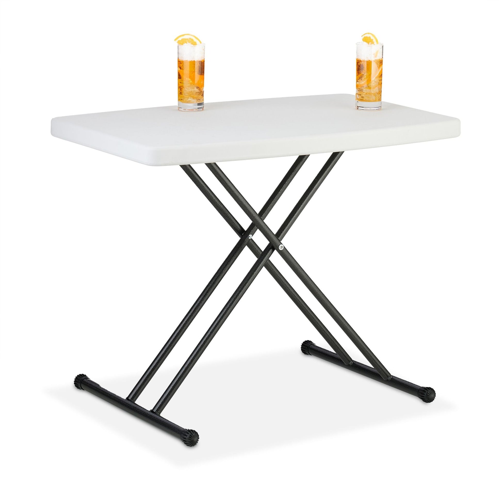 Campingtisch klappbar Weiss-Schwarz von Relaxdays