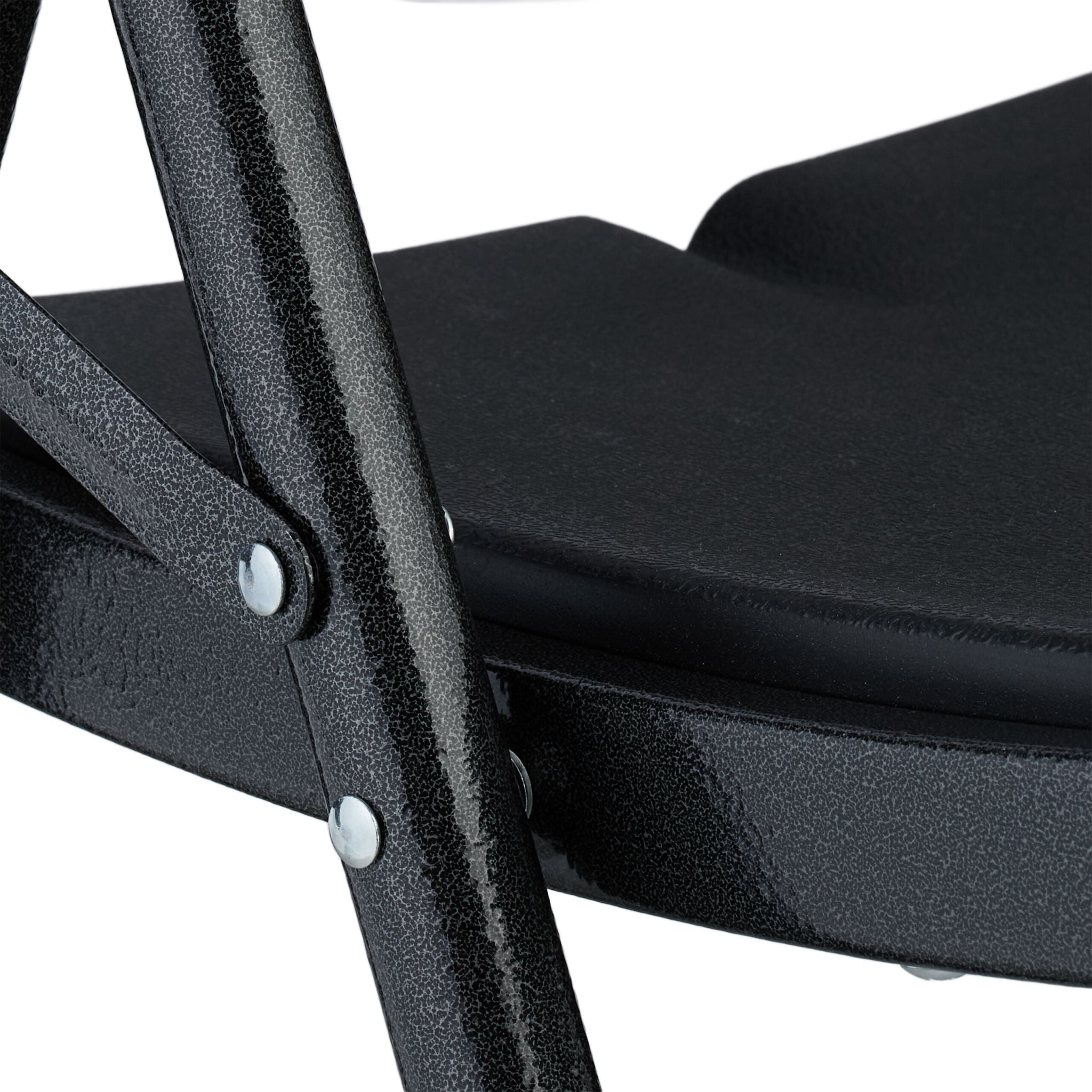 Klappstuhl für Garten 2er-Set Schwarz von Relaxdays