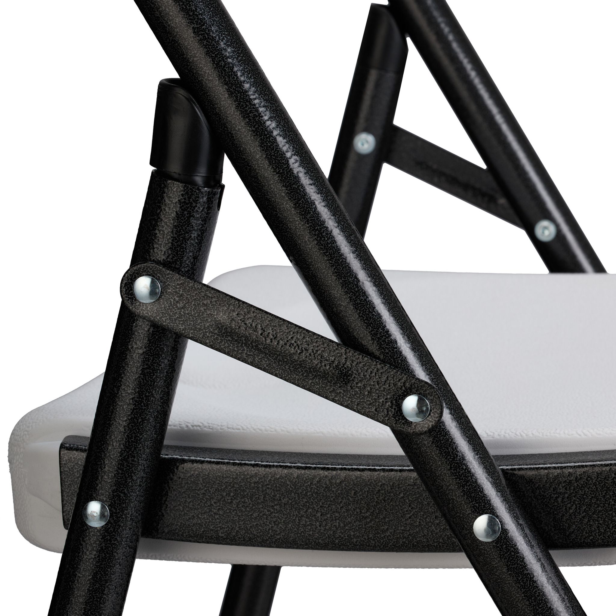 Klappbare Barhocker 2er-Set Weiss-Schwarz von Relaxdays